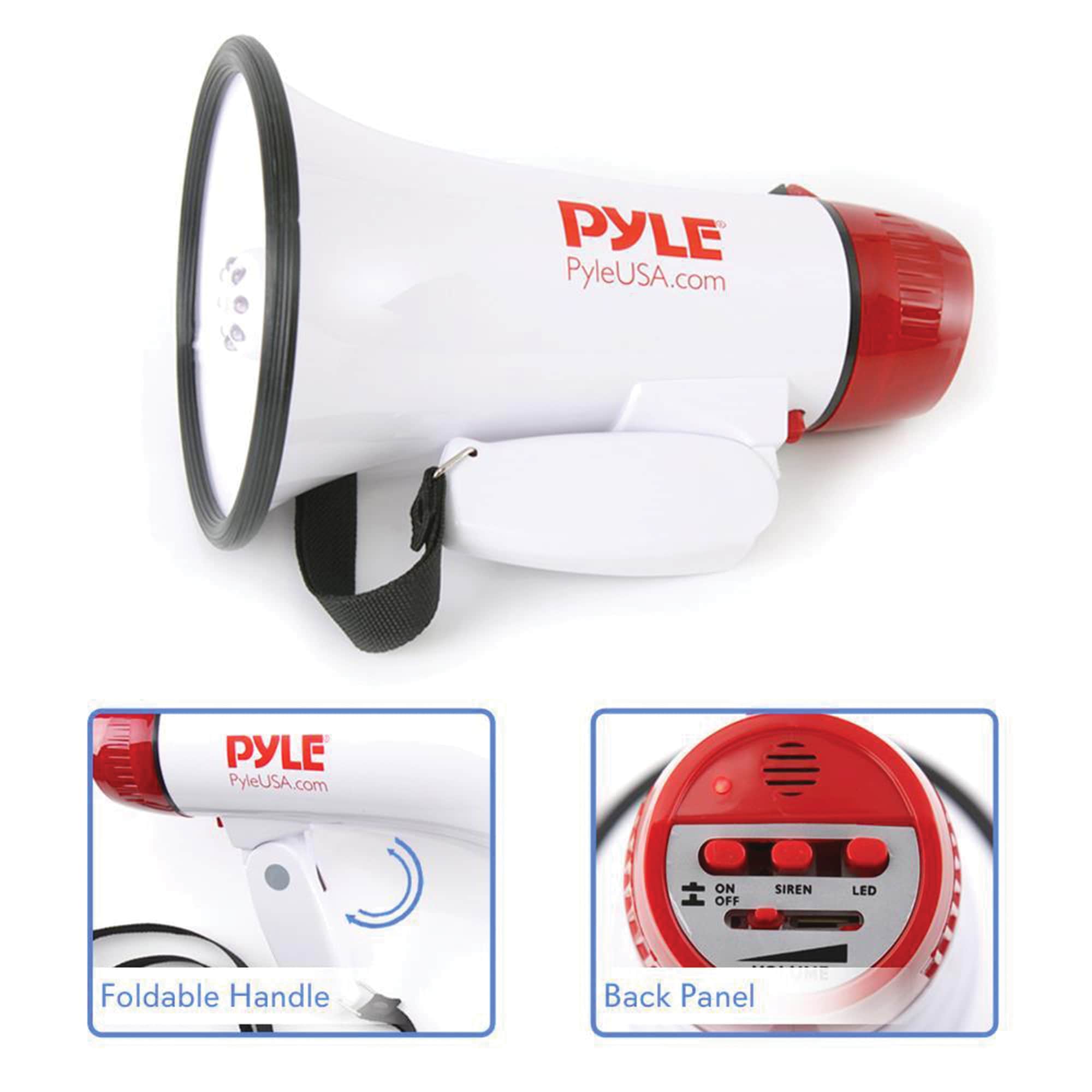 Pyle Pro Pmp37led Professional Megaphone / Bullhorn with Siren & LED Lights