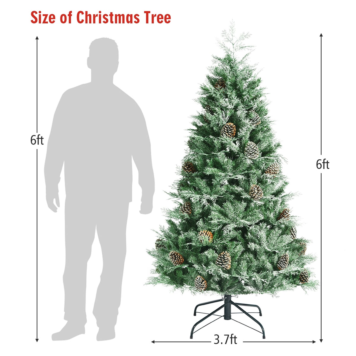 WELLFOR CM-HWY-23480 Artificial-Christmas-Trees - View #7