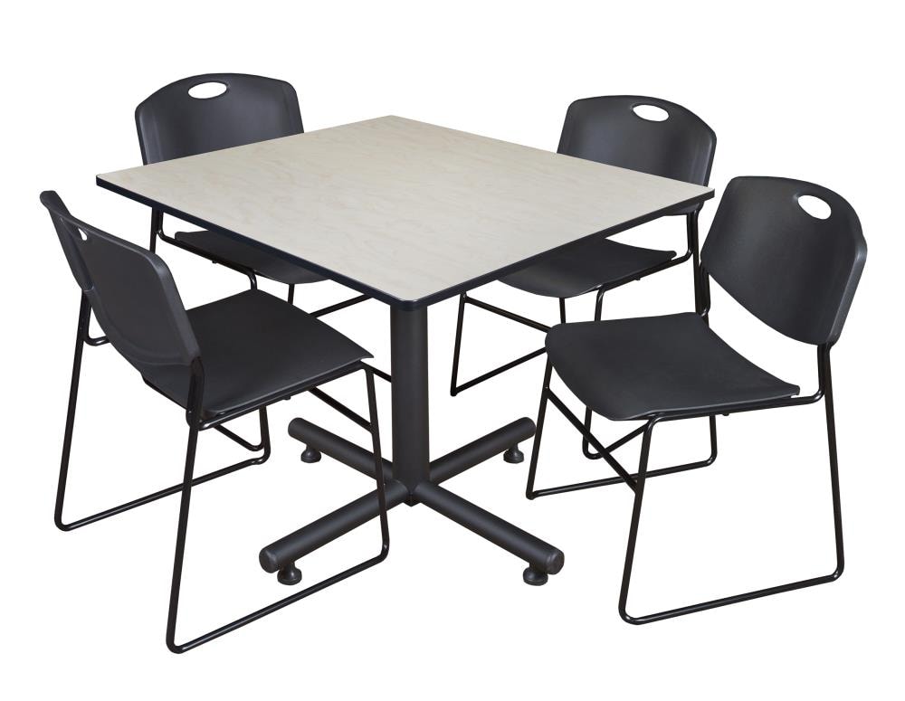 Regency TKB4848PL44BK Breakroom Off-White 4-Person Training Table (48-in W x 29-in H)