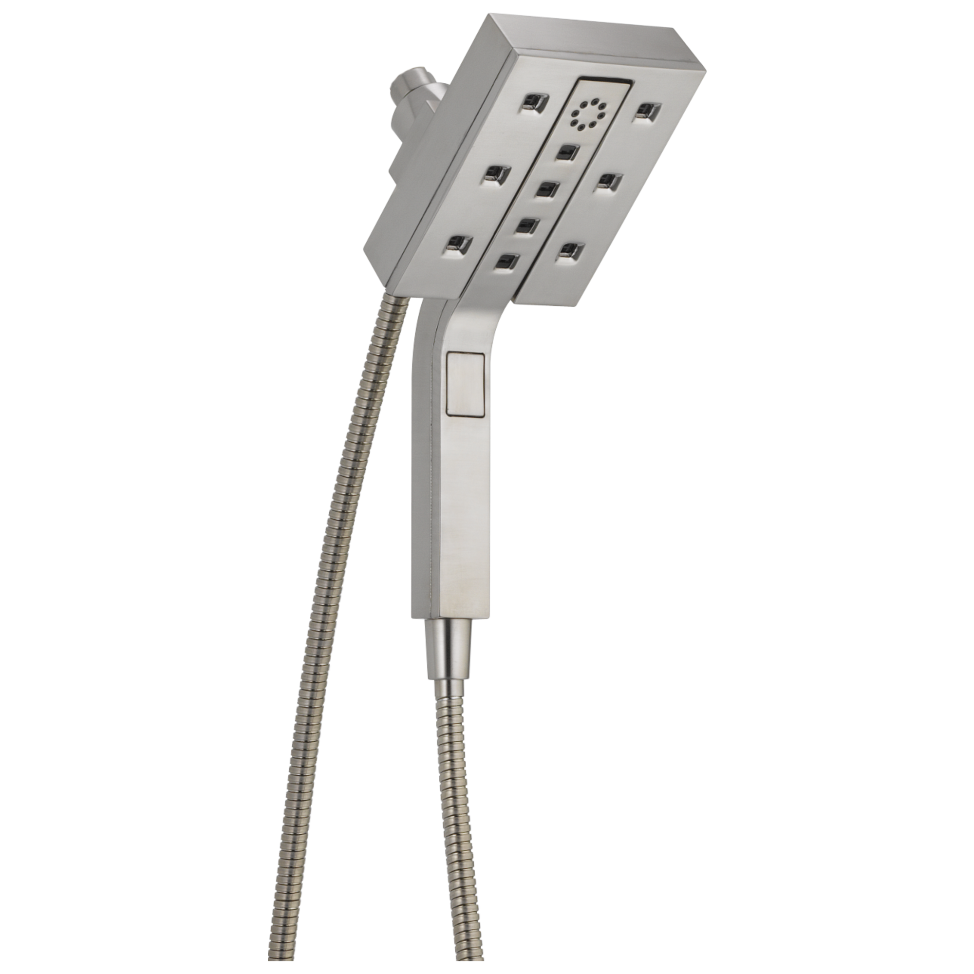 Delta 58473-SS-PR25 4.0 -Spray Lumicoat Stainless 5.9375-in Rectangle Dual/Combo High Pressure Shower Head 2.5 GPM