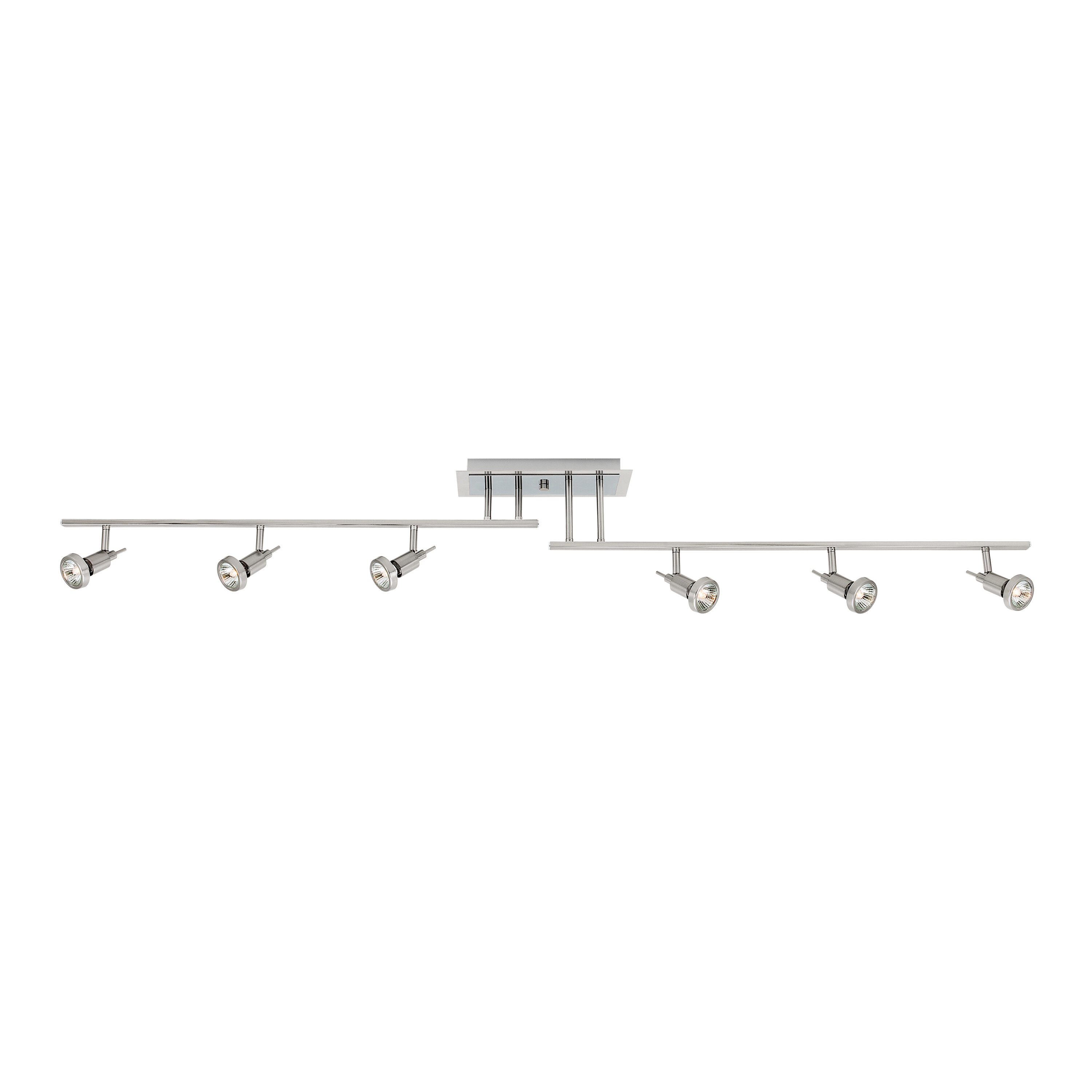 Access Lighting 52043-BS Viper 6 -Light 62-in Brushed Steel Flush Mount Light