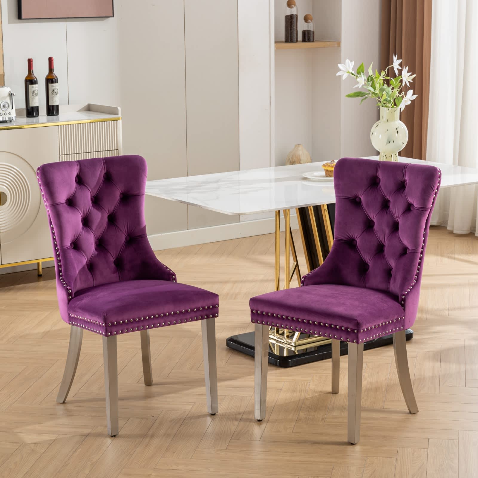 Vynxaria LEXY0104-DJCY-2PUR Dining-Chairs - View #4