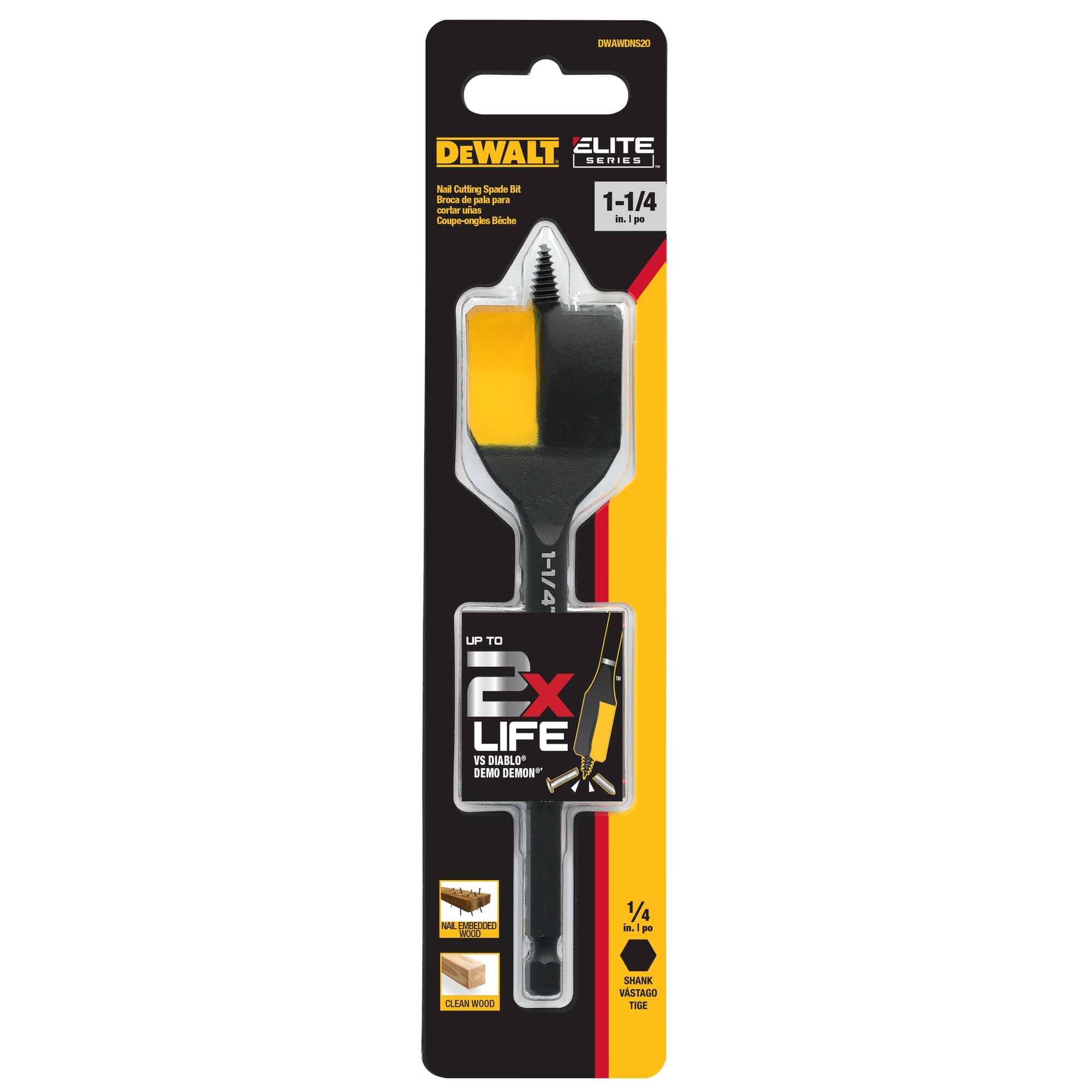 DEWALT ELITE SERIES 1-1/4-in x 6-in Woodboring Spade bit Drill Bit