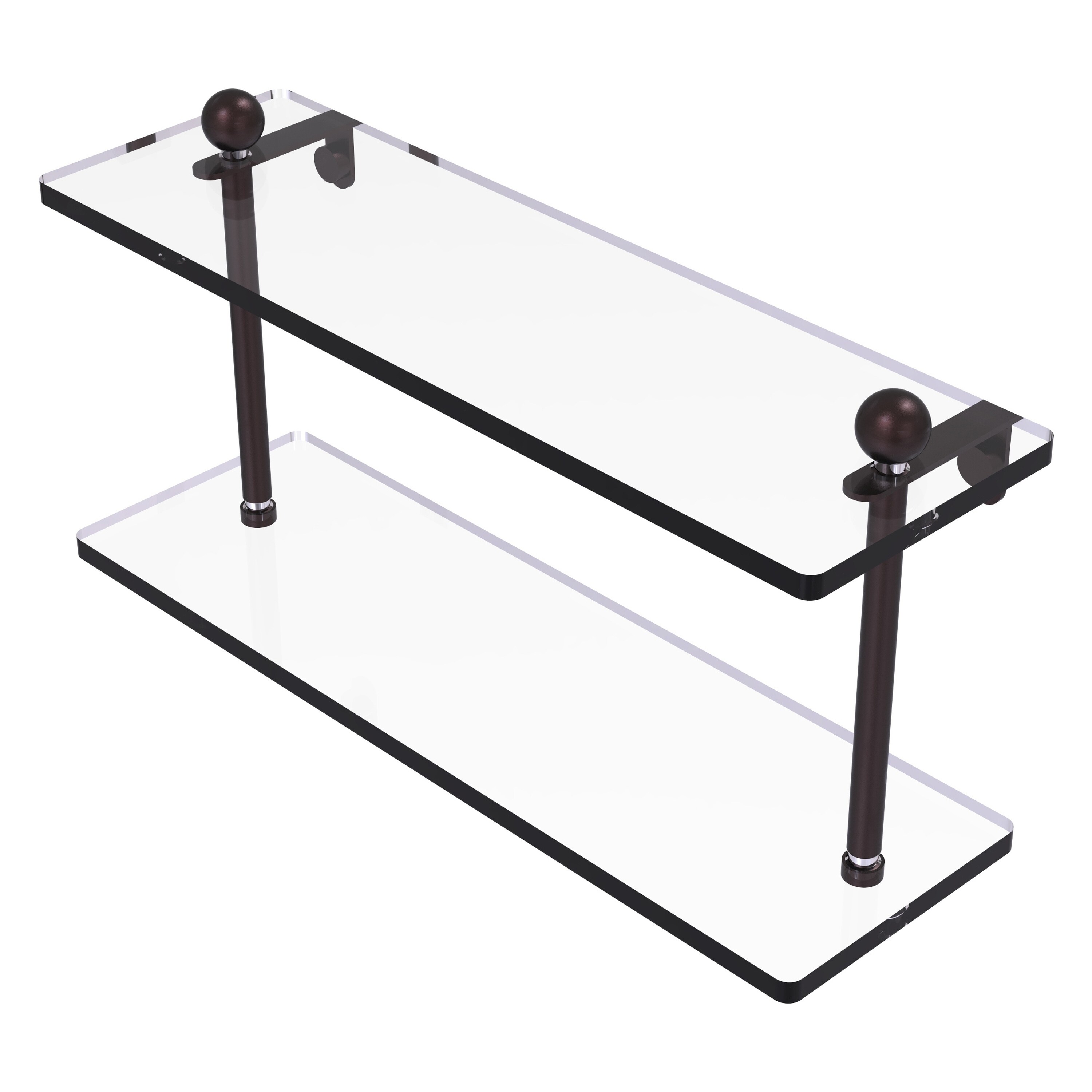 Allied Brass PR-2/16-ABZ Prestige Regal Antique Bronze 2 -Tier Wall mount Bathroom Shelf ( 16-in x 8-in x 5-in )
