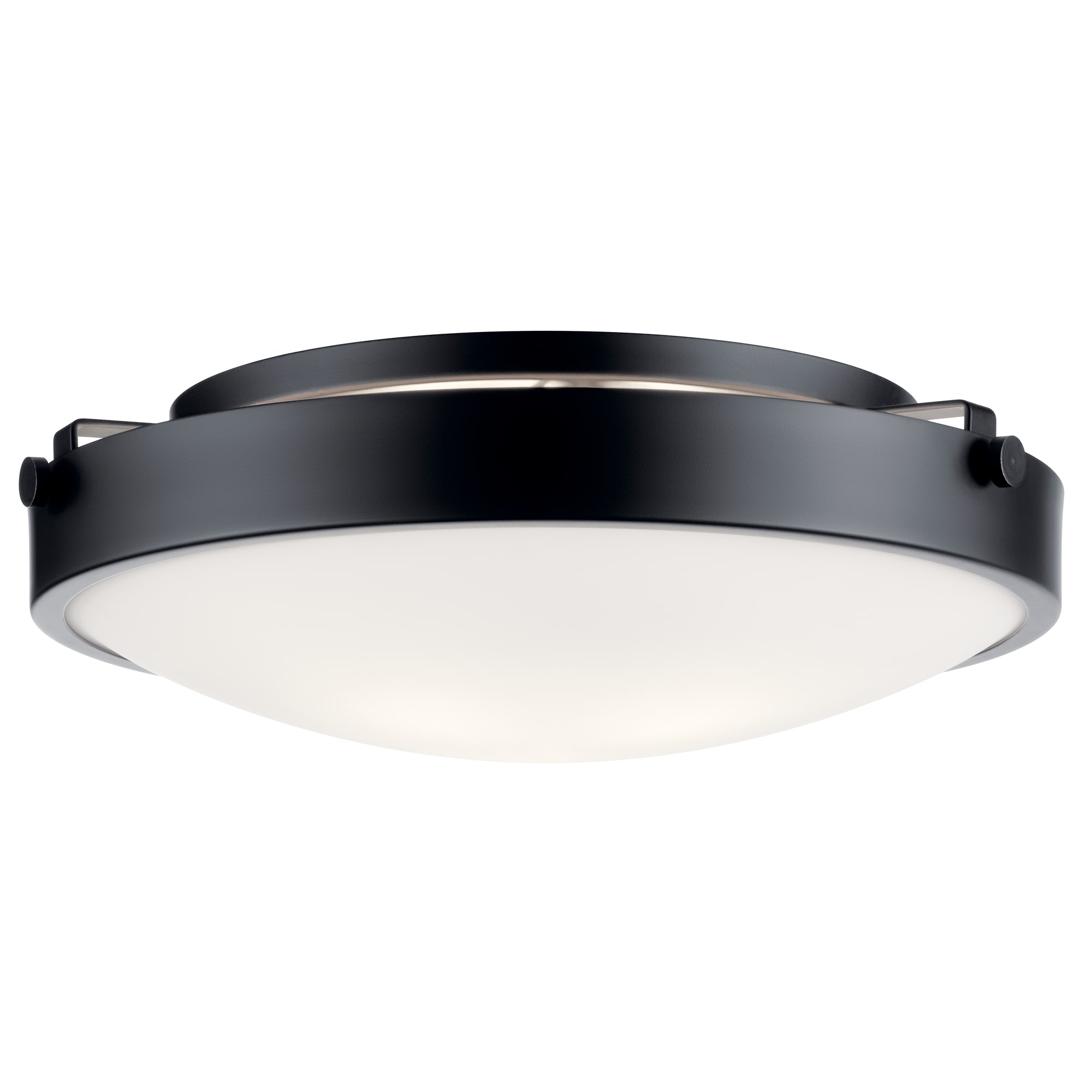 Kichler 42275BK Lytham 3 -Light 17.25-in Black Flush Mount Light