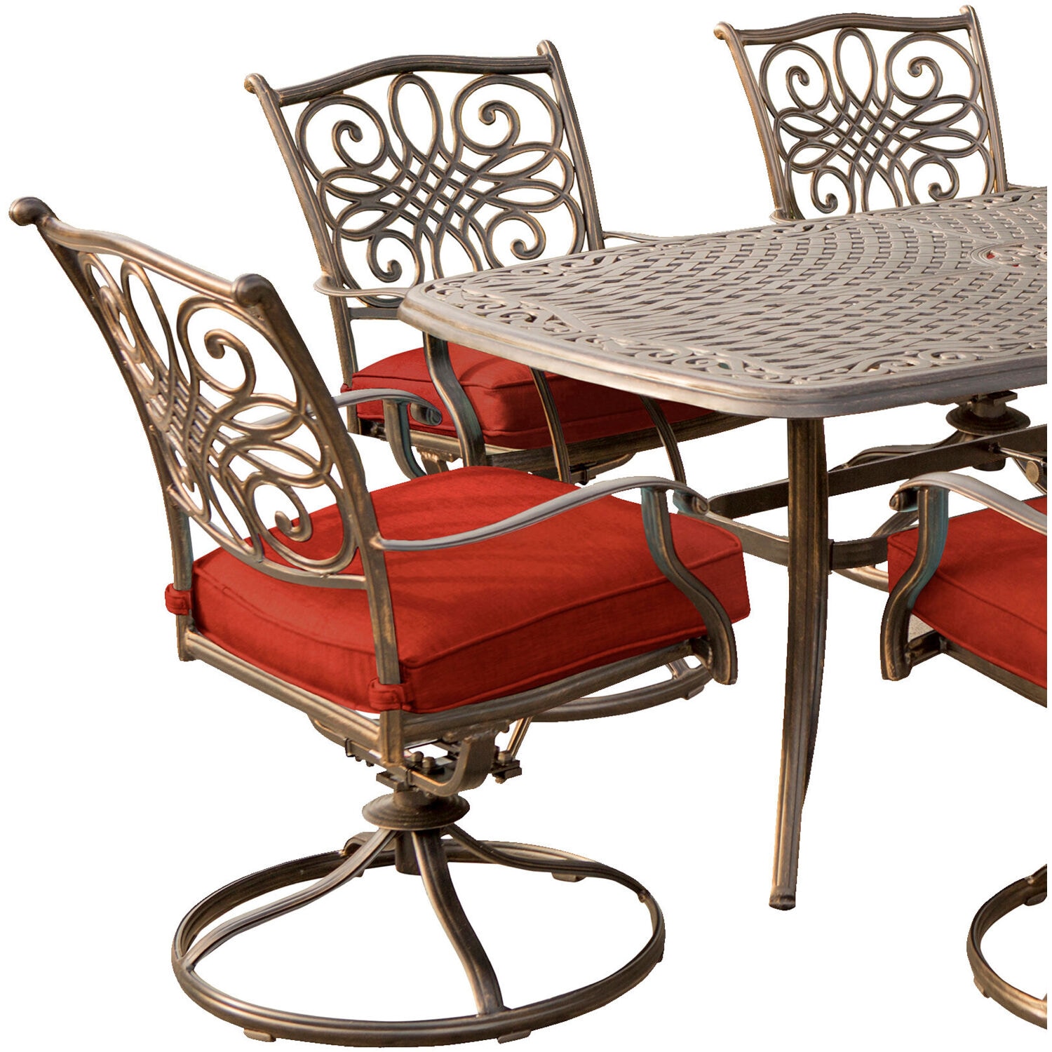 Hanover TRADDN7PCSW6-RED Patio-Dining-Sets - View #17