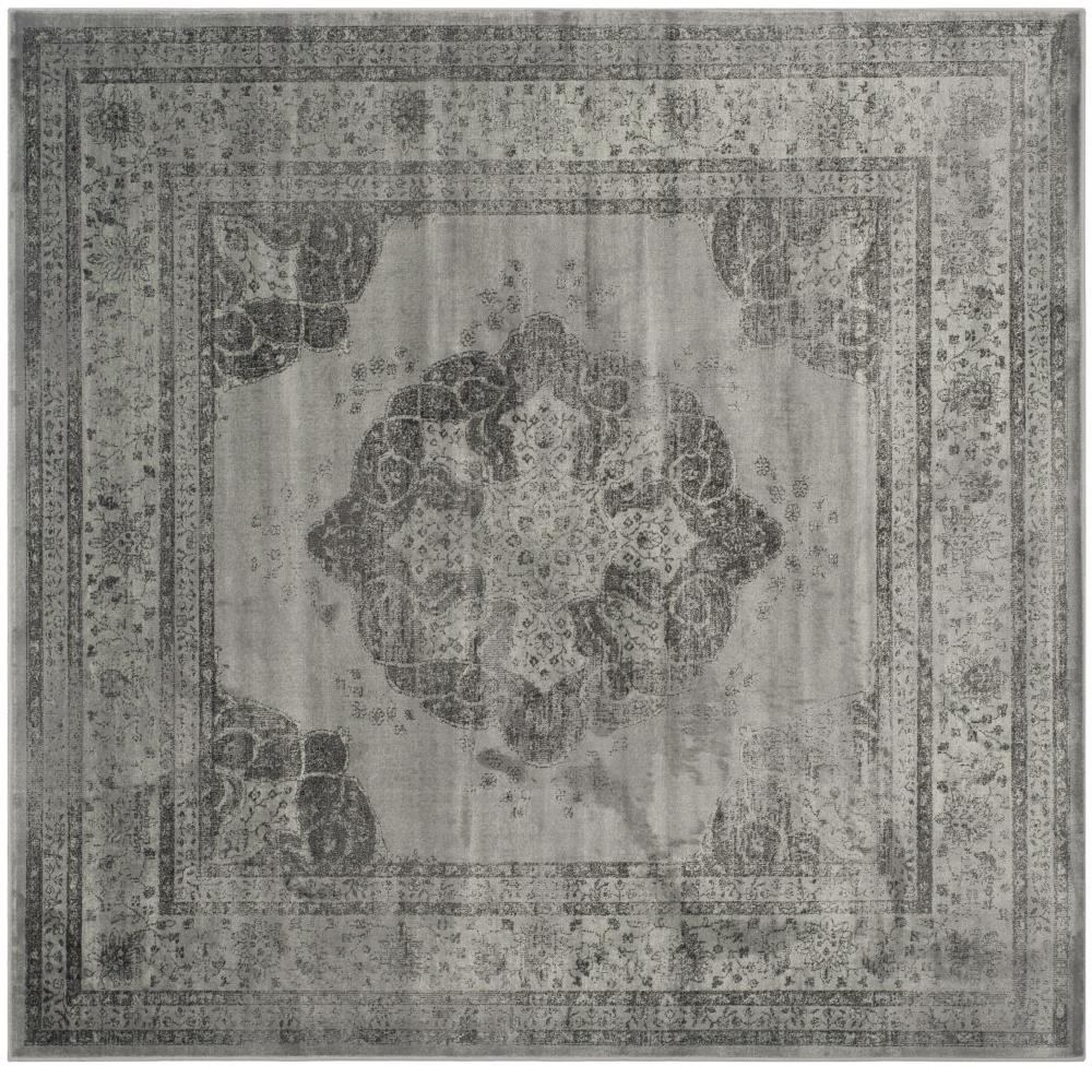 Safavieh VTG158-770-6SQ Vintage Kerman 6 x 6 (ft) Loomed Synthetic Gray/Multi Square Indoor Distressed/Overdyed Vintage Area rug