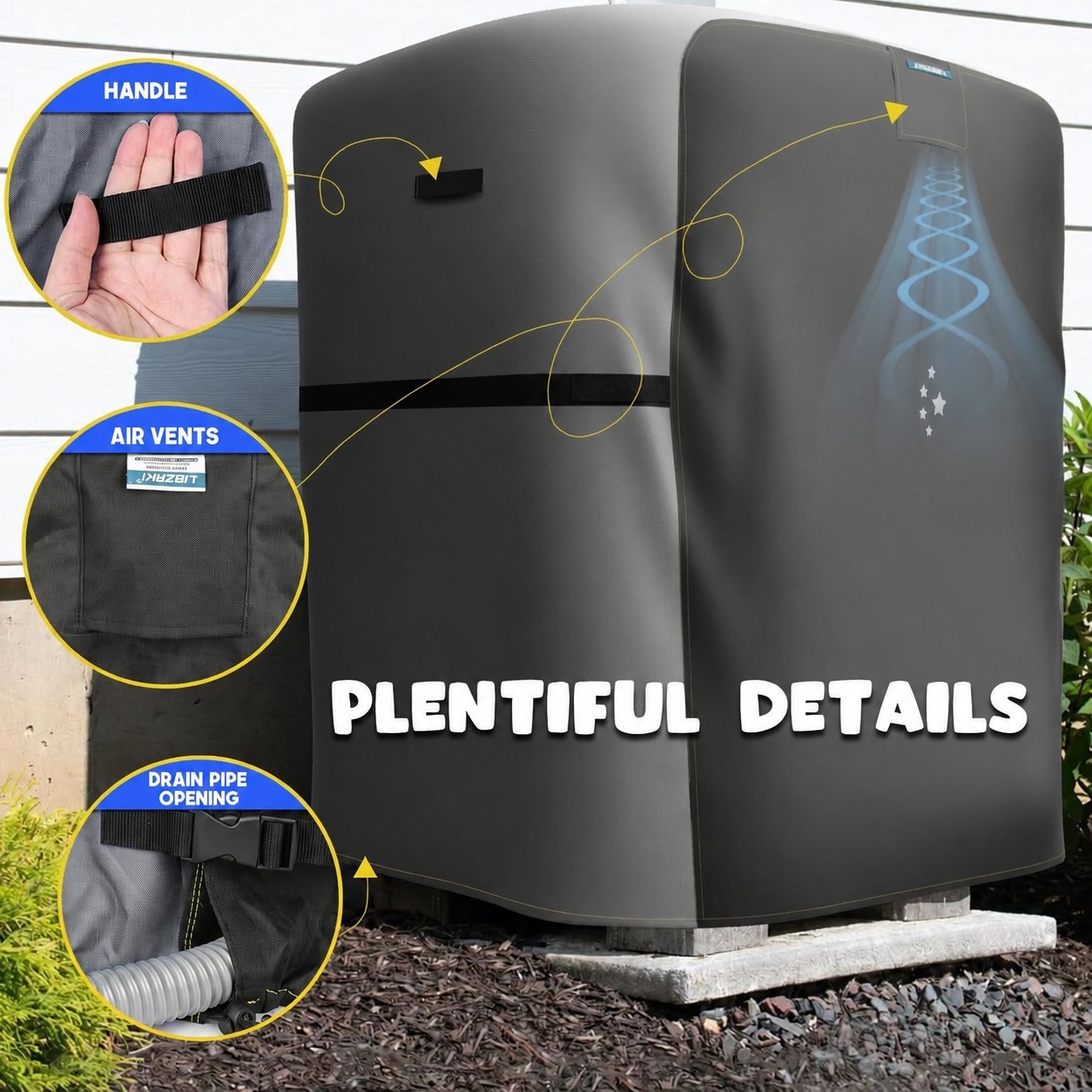 AKSCYZM Air Conditioner Cover Waterproof Heavy Duty 600D Oxford Fabric ...