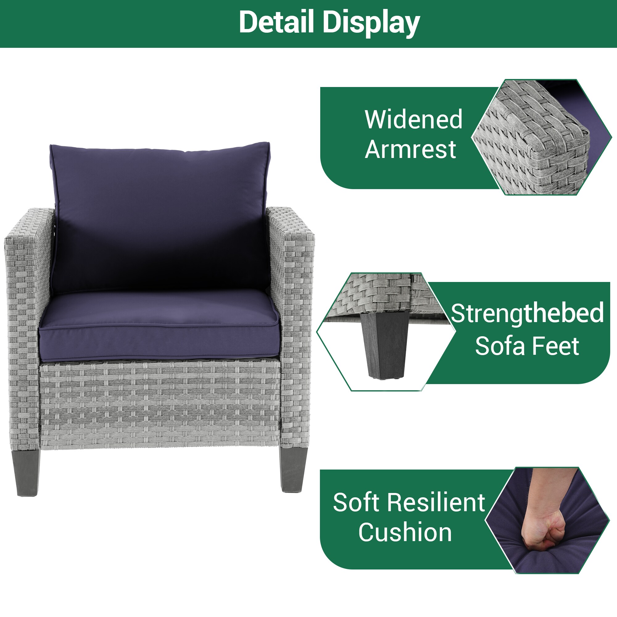 Sonkuki SD-GY615NY-C3 Patio-Conversation-Sets - View #7