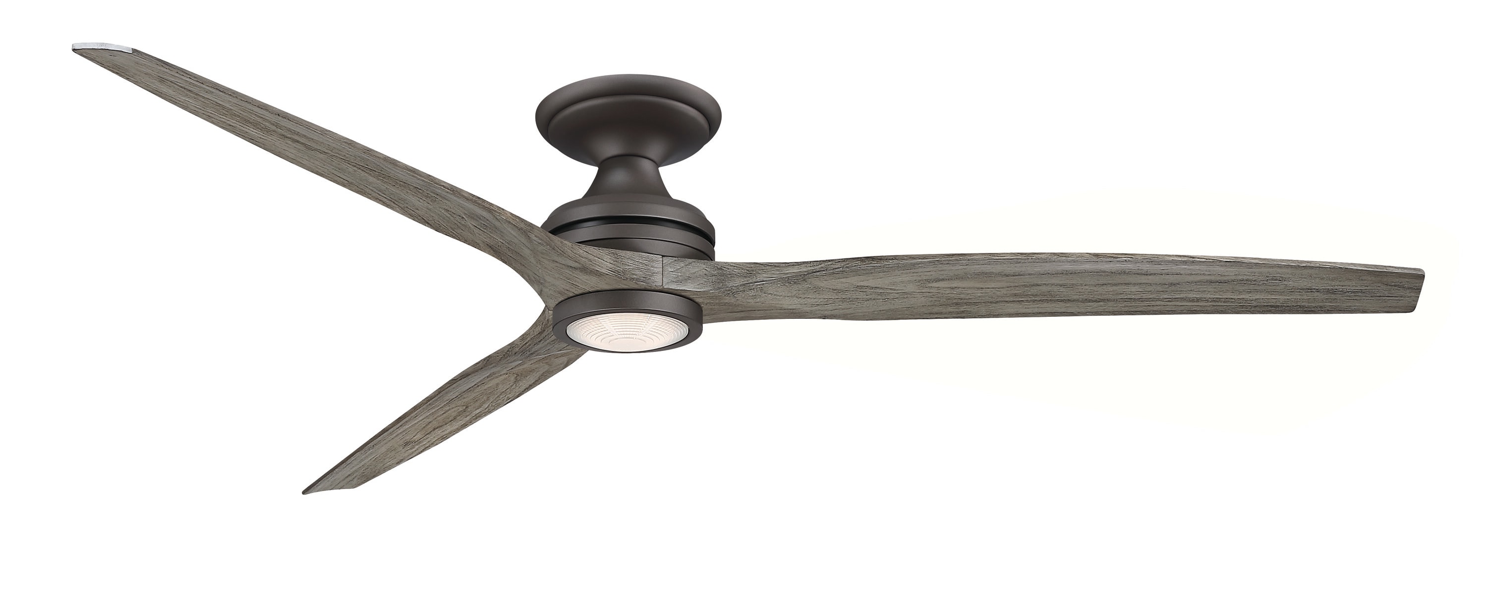 Fanimation Wrap Custom 64-in Black with Brushed Nickel Blades Color-changing Integrated LED Indoor/Outdoor Smart Ceiling Fan with Light and Remote (3-Blade) FPD8531BL-64BN-LK Sansujyuku sansujyuku.com