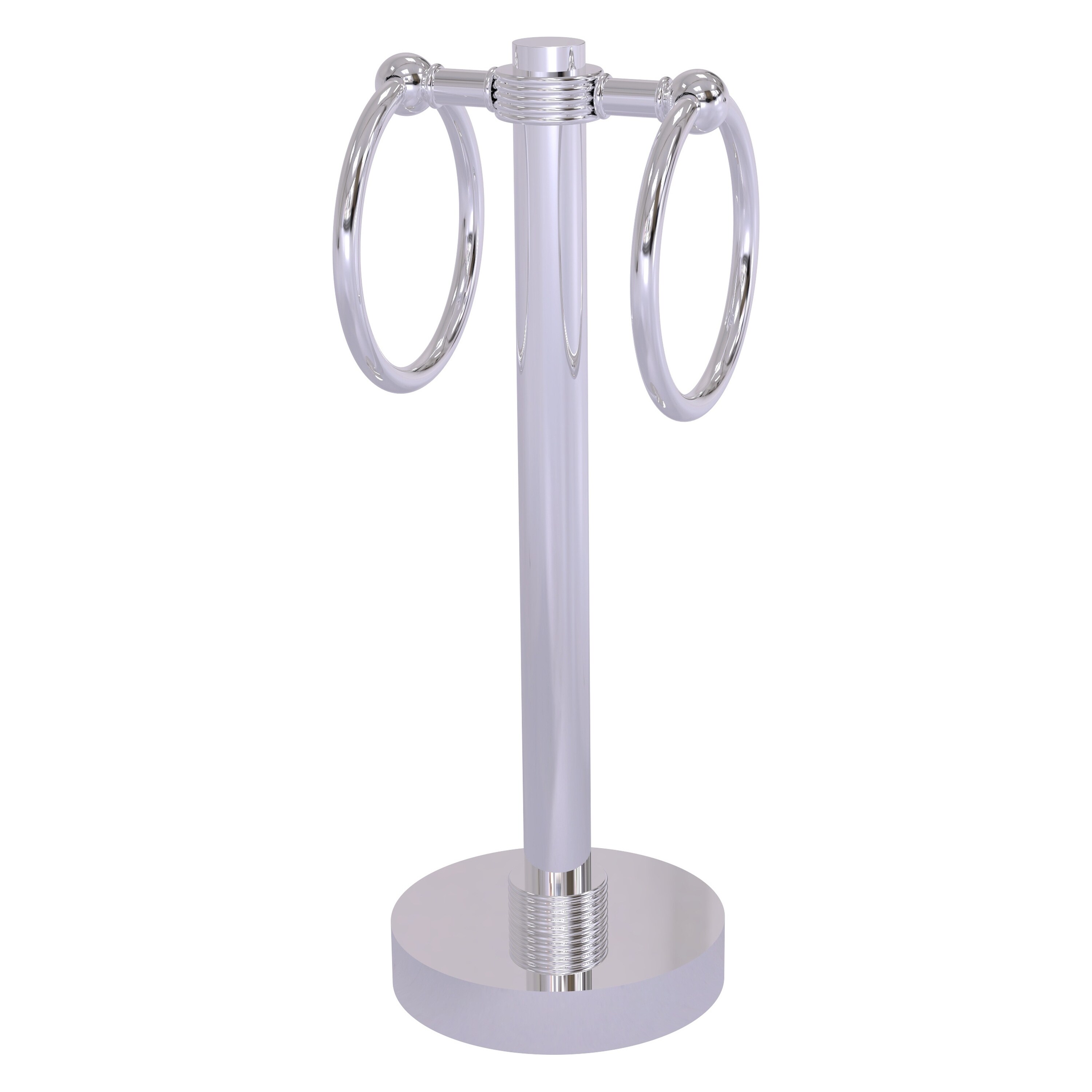 Allied Brass 953G-PC Polished Chrome Freestanding countertop Double Towel Ring