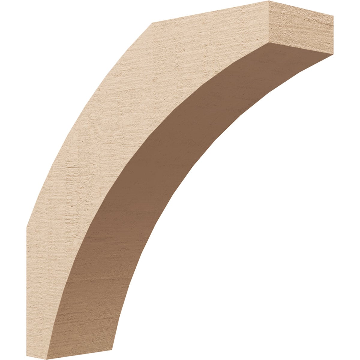Ekena Millwork BRCUR05X18X18THRRCPR 5-in x 18-in x 18-in Primed Urethane Thorton Woodgrain TimberThane Knee Brace
