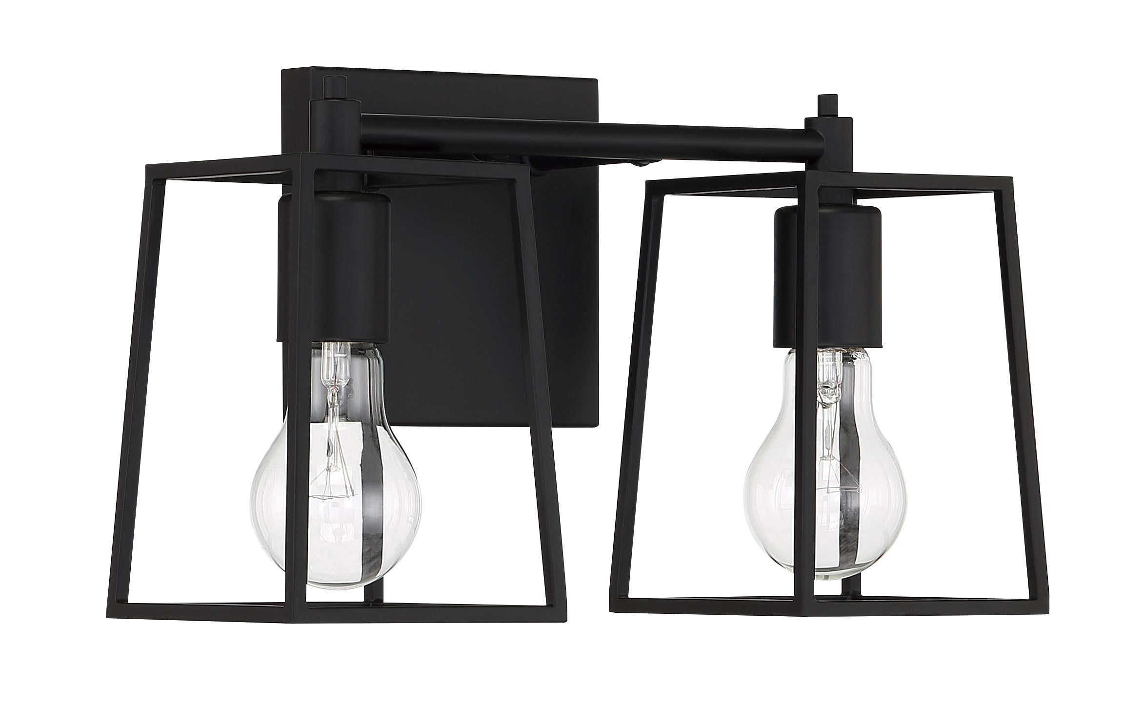 Craftmade 12113FB2 Dunn 13.25-in 2 -Light Matte Black Transitional Vanity light