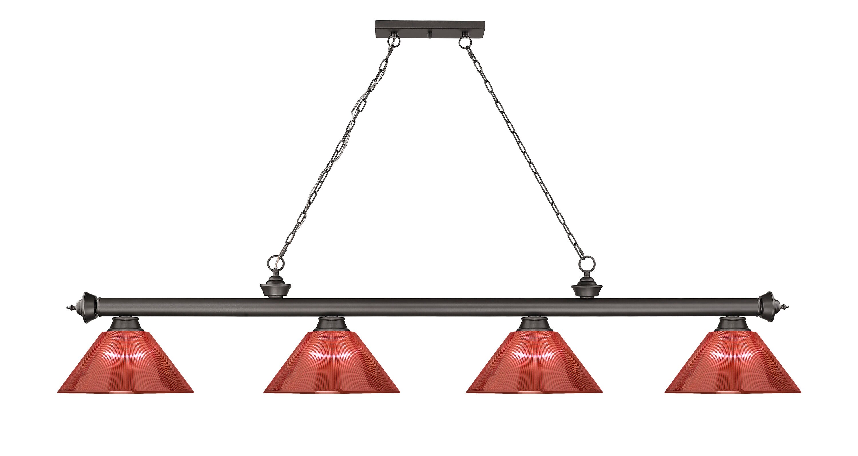 Z-Lite 2306-4BRZ-PRD Pool-Table-Lighting - View #2