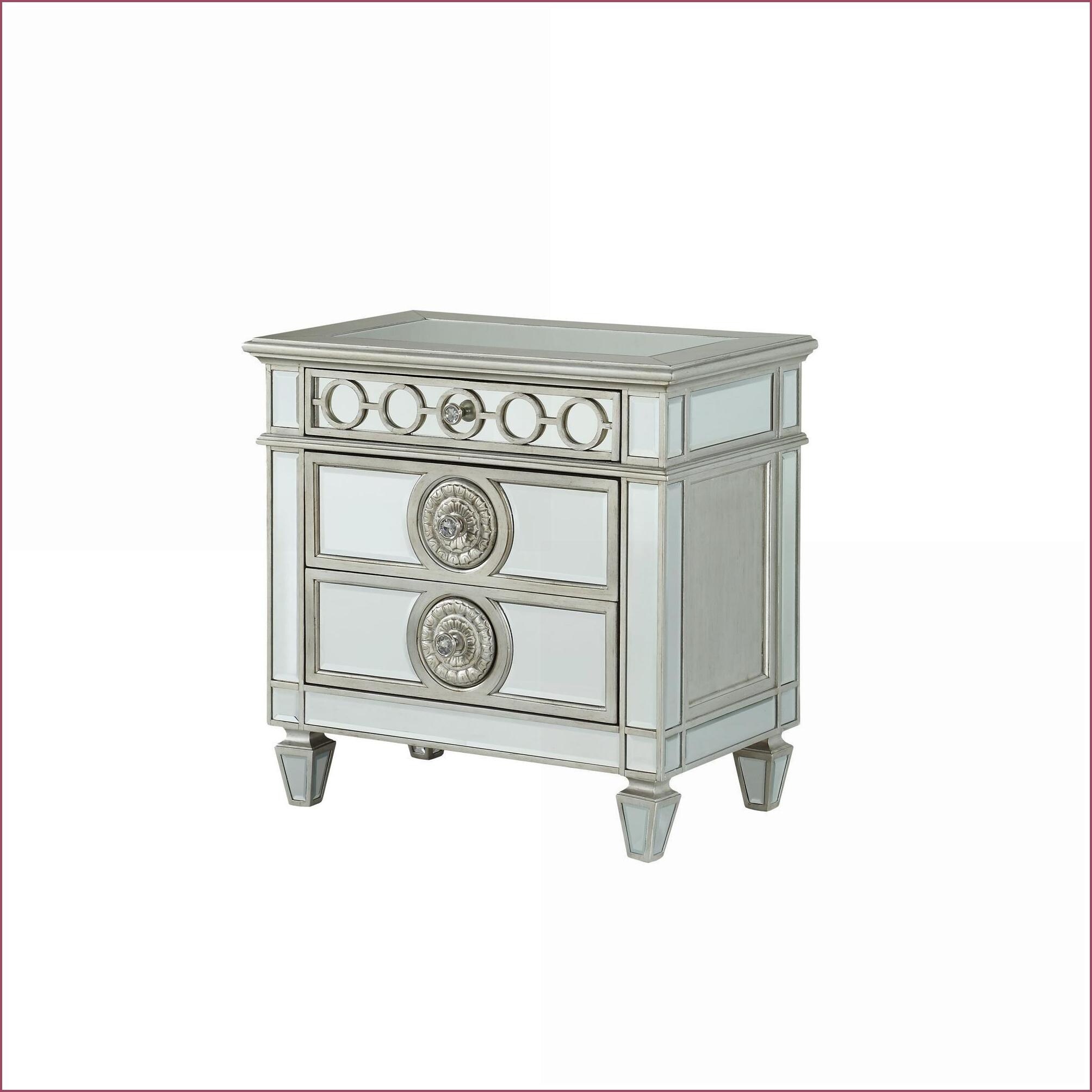 Watnature Varian Glam Mirrored 2 Drawer Nightstand with Storage for Bedroom one_size | CTU8Q6D1AXYJ
