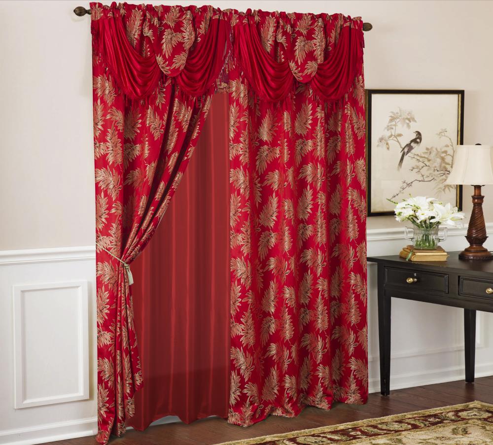Curtain Drapes NEW 2 Panel Polyester Sheer Window Voile 60" X 84" Rose Rod 