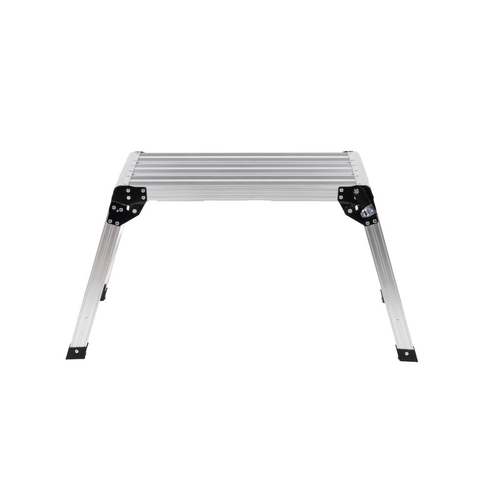 Taoi Fxio Folding Aluminum Work Platform Drywall Stool 330lb Heavy Duty Work Bench with Non Slip Feet for Vehicle Washing Cleaning Painting Decorating Camping