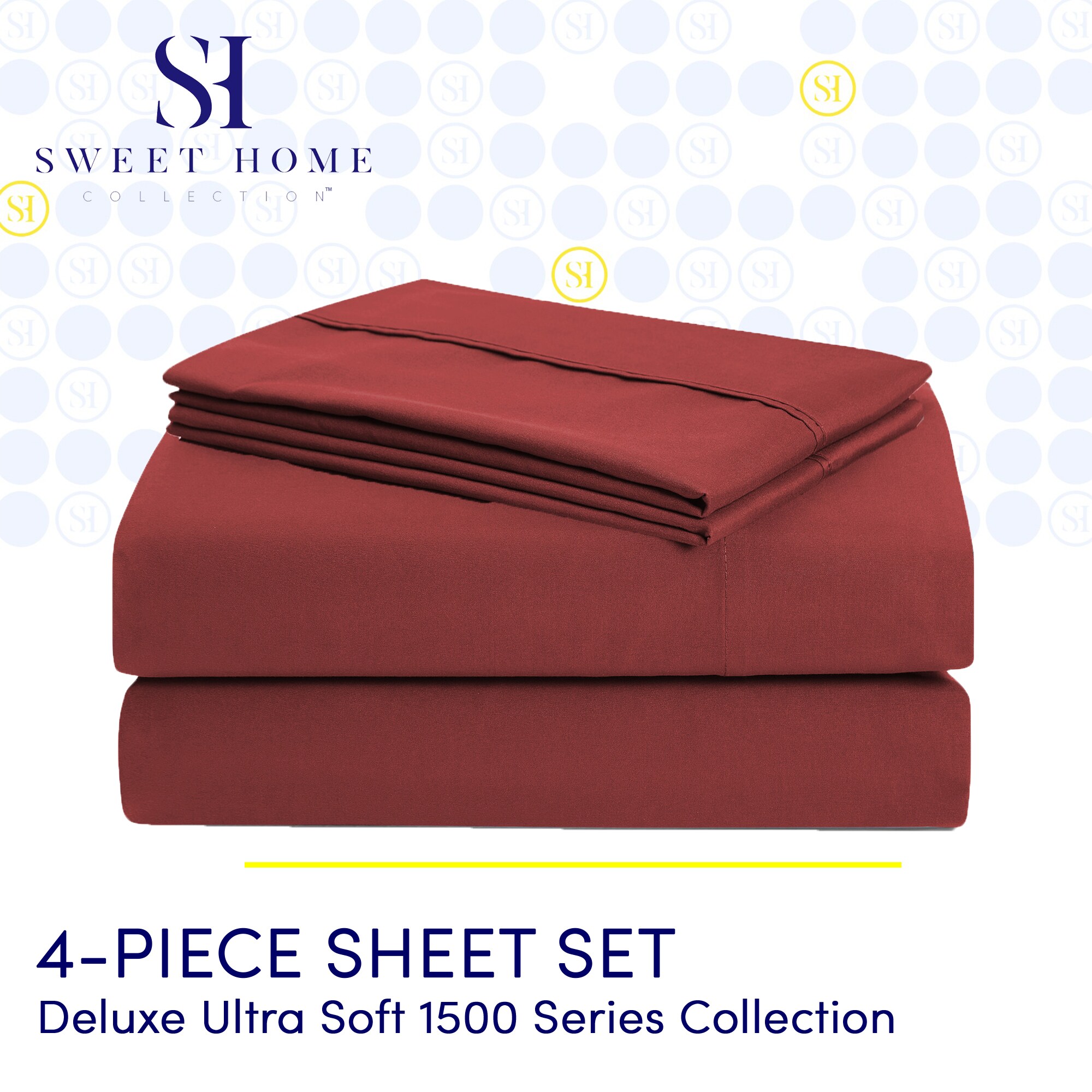 Sweet Home Collection LOW-4P-SH-XL-BRG Sheet-Sets - View #2