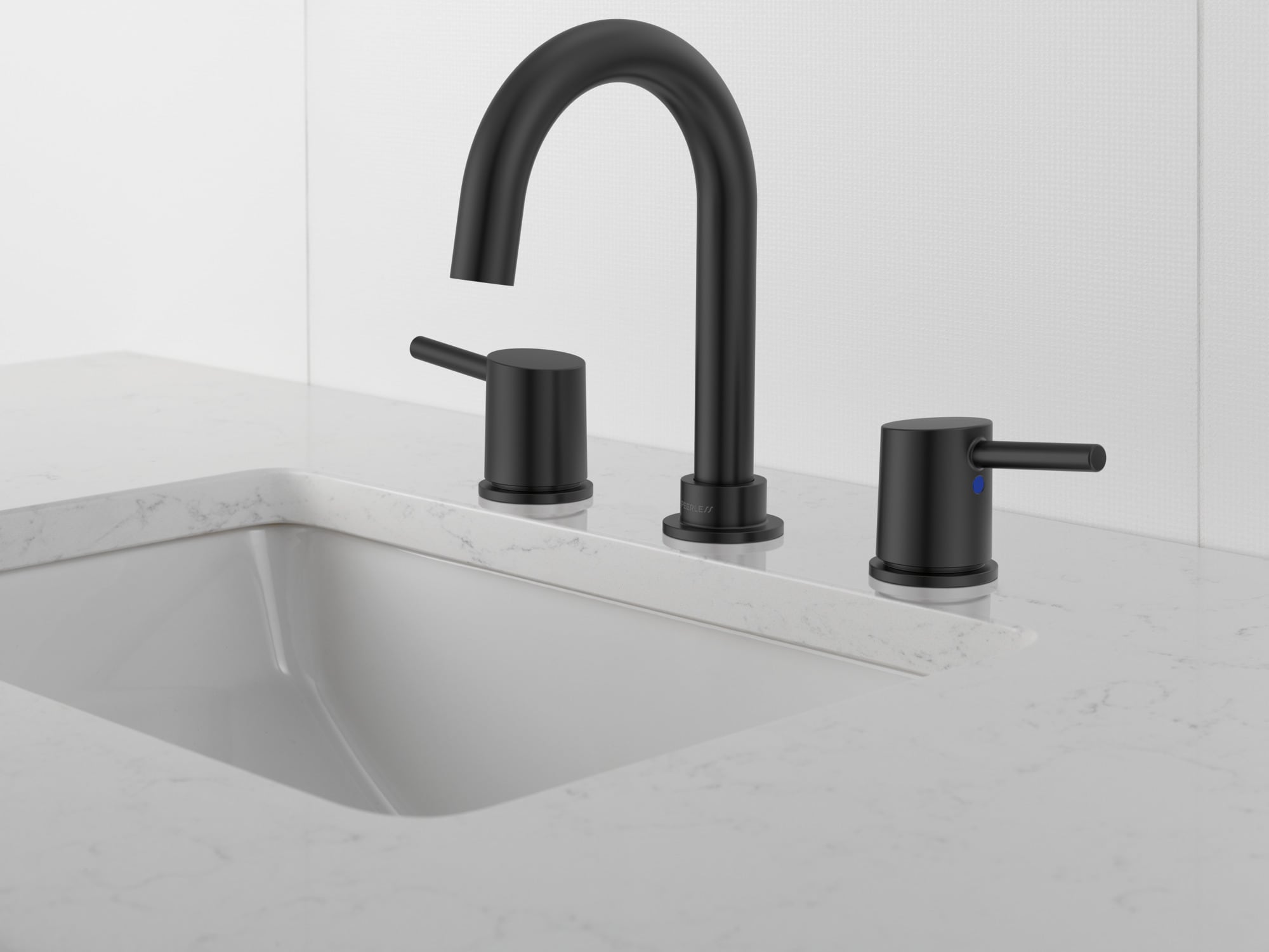 Precept Matte Black 2-Handle Widespread Bathroom Faucet