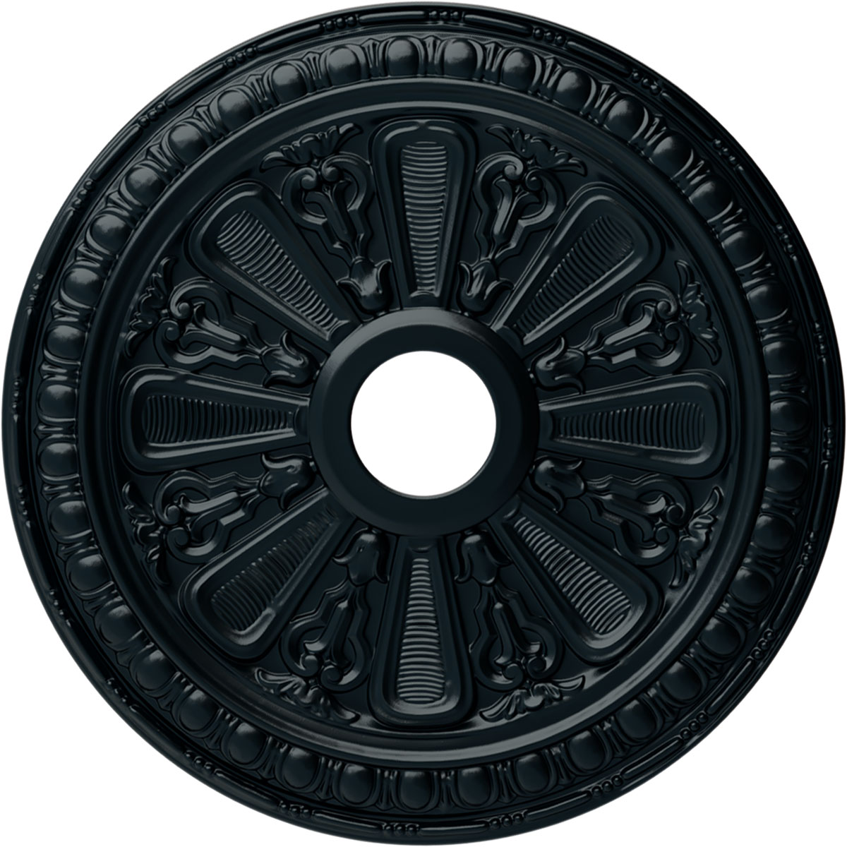 Ekena Millwork CM23BINSF Bristol 23.5-in W x 23.5-in L Painted Night Shade Polyurethane Whole Ceiling Medallion