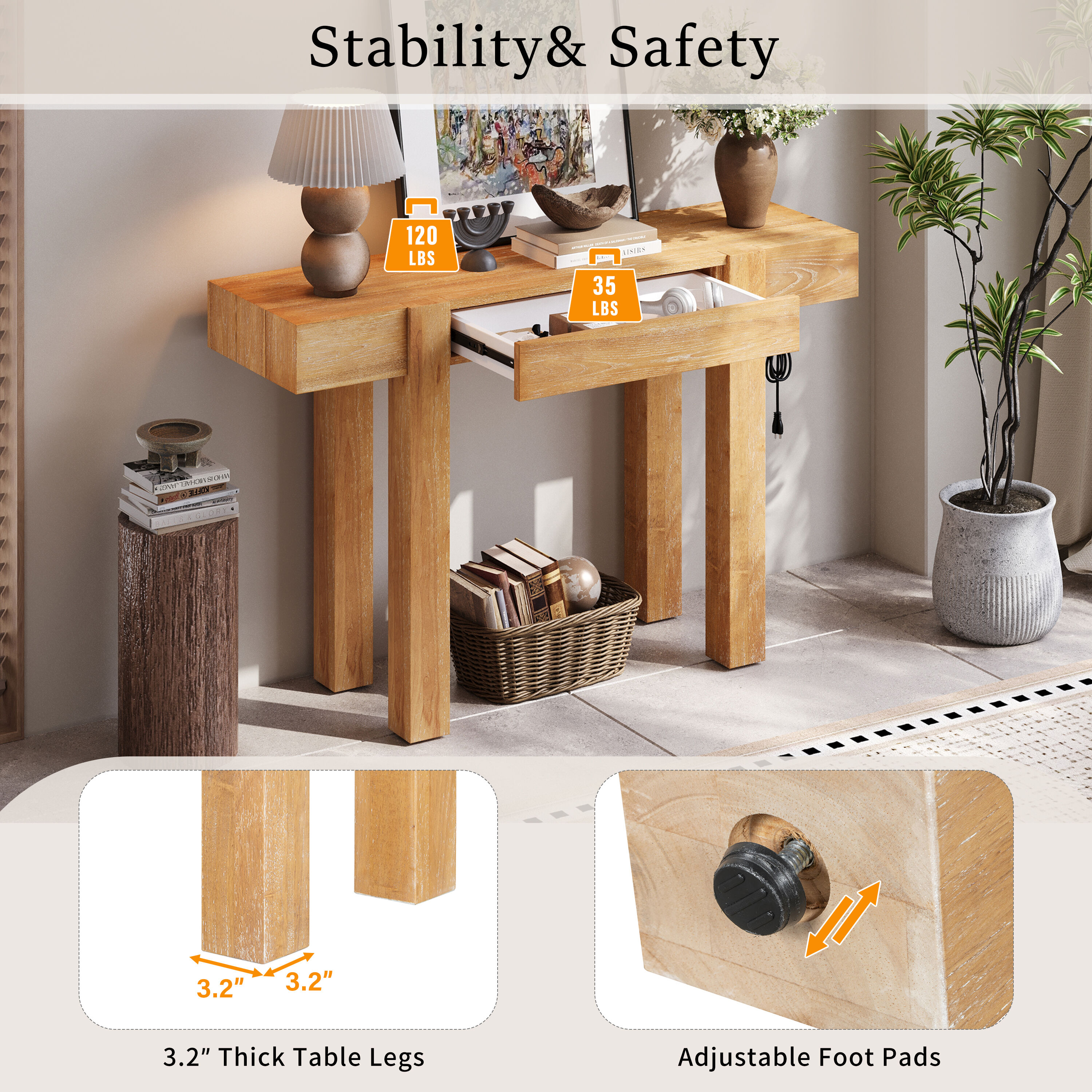 Vynxaria LS0505-7151518N Console-Sofa-Tables - View #4