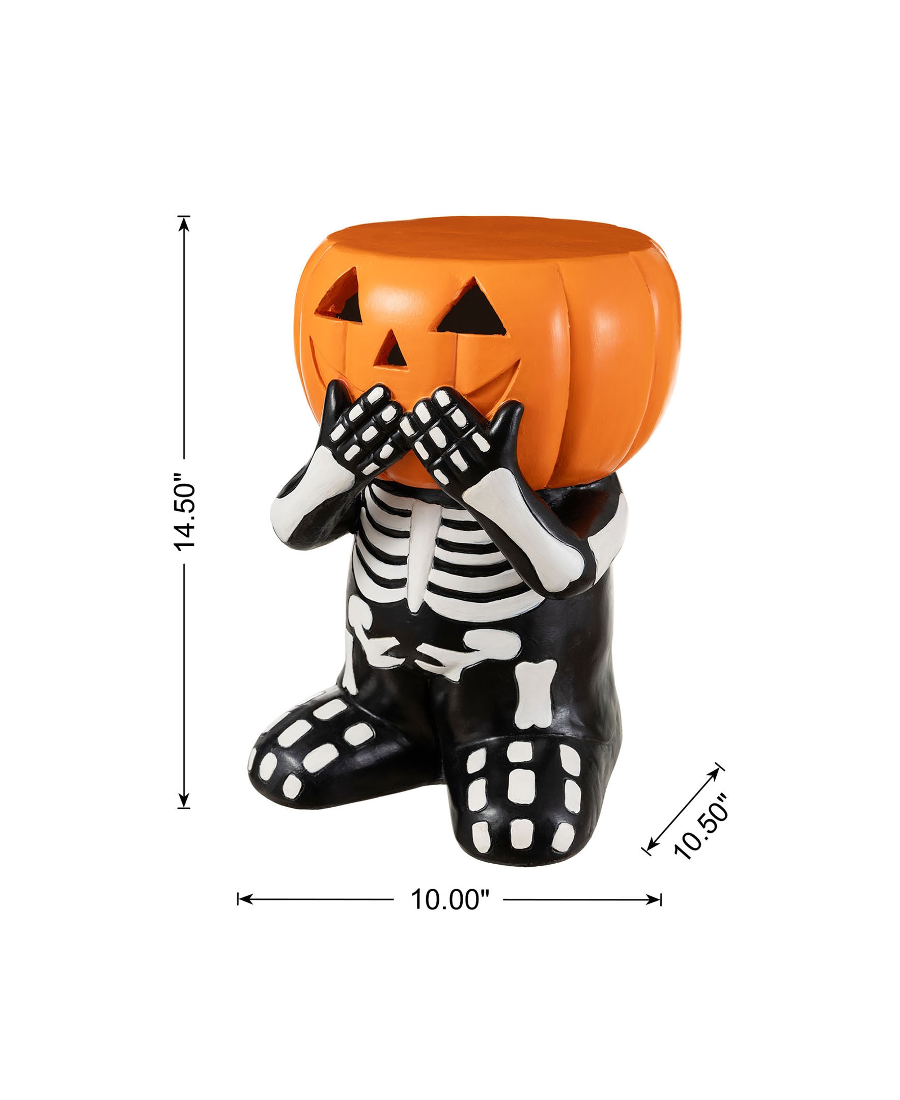 Glitzhome 14.5 in H Halloween MGO Pumpkin Stool in the Halloween Decor ...