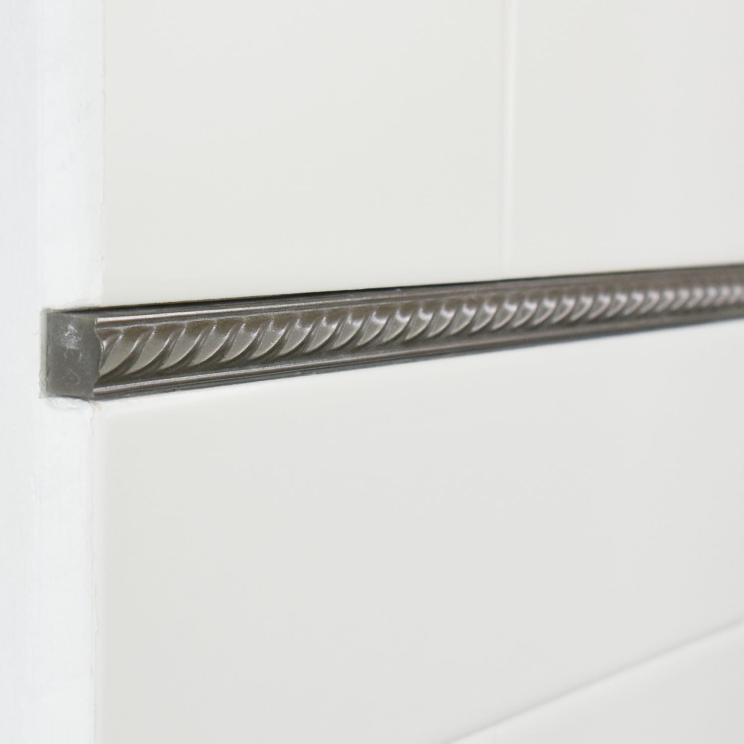 Somerset Collection Somerset Brushed Nickel Metal Pencil Liner Tile (5/8-in x 12-in)