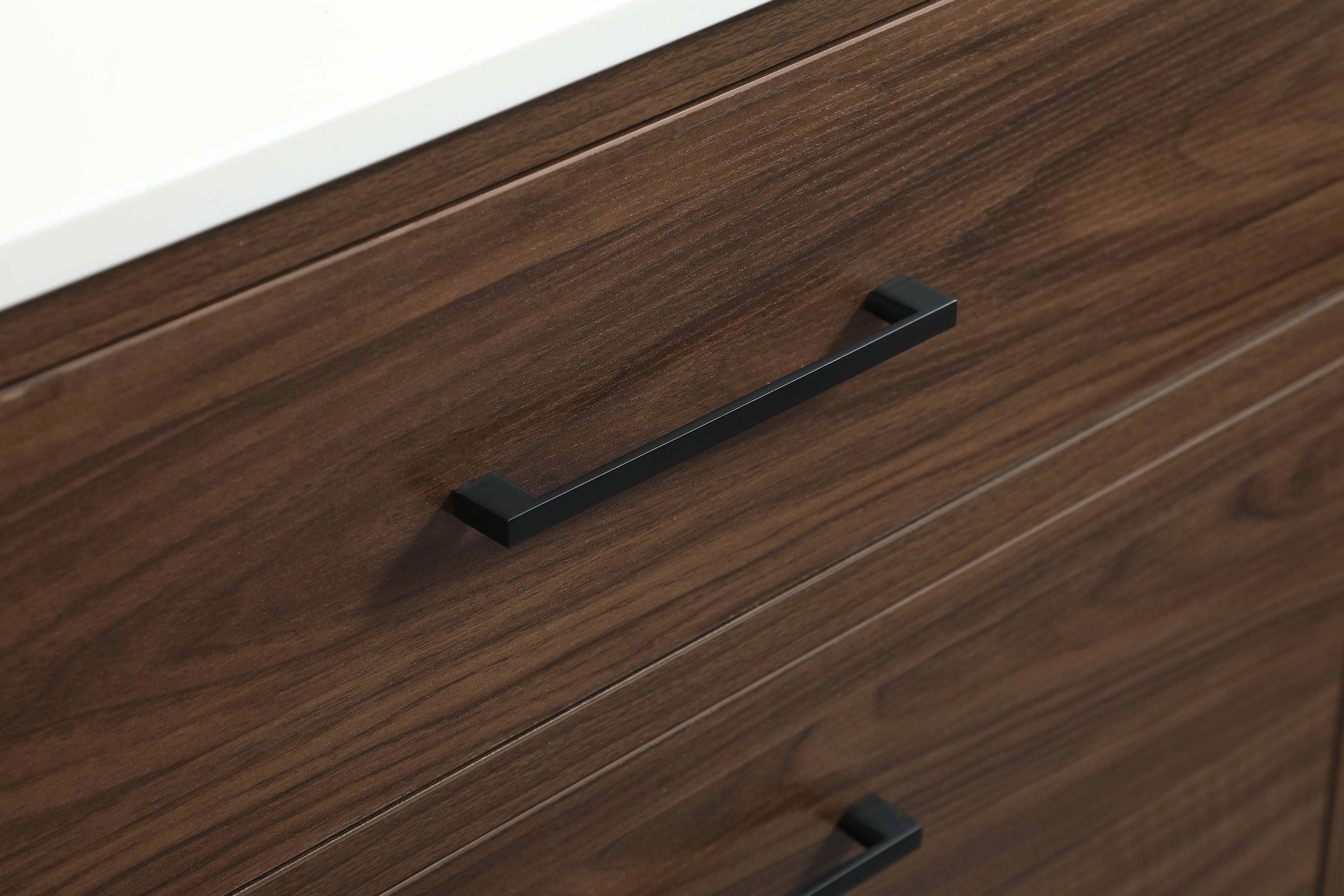 Walnut Mid-Century Modern Single Bathroom Vanity