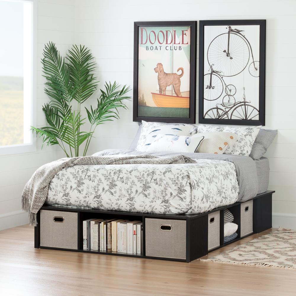 south shore platform bed with storage