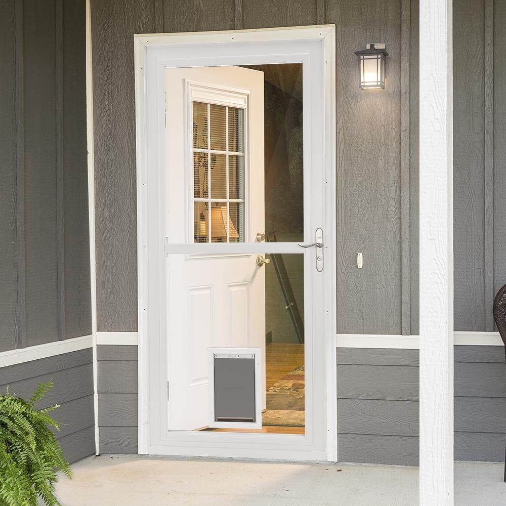 Lowes screen door hot sale with pet door