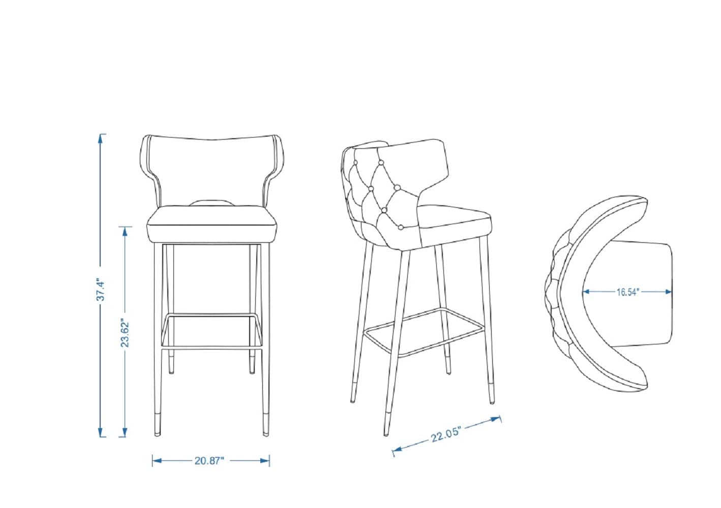 Manhattan Comfort CS004-GY stools - View #3