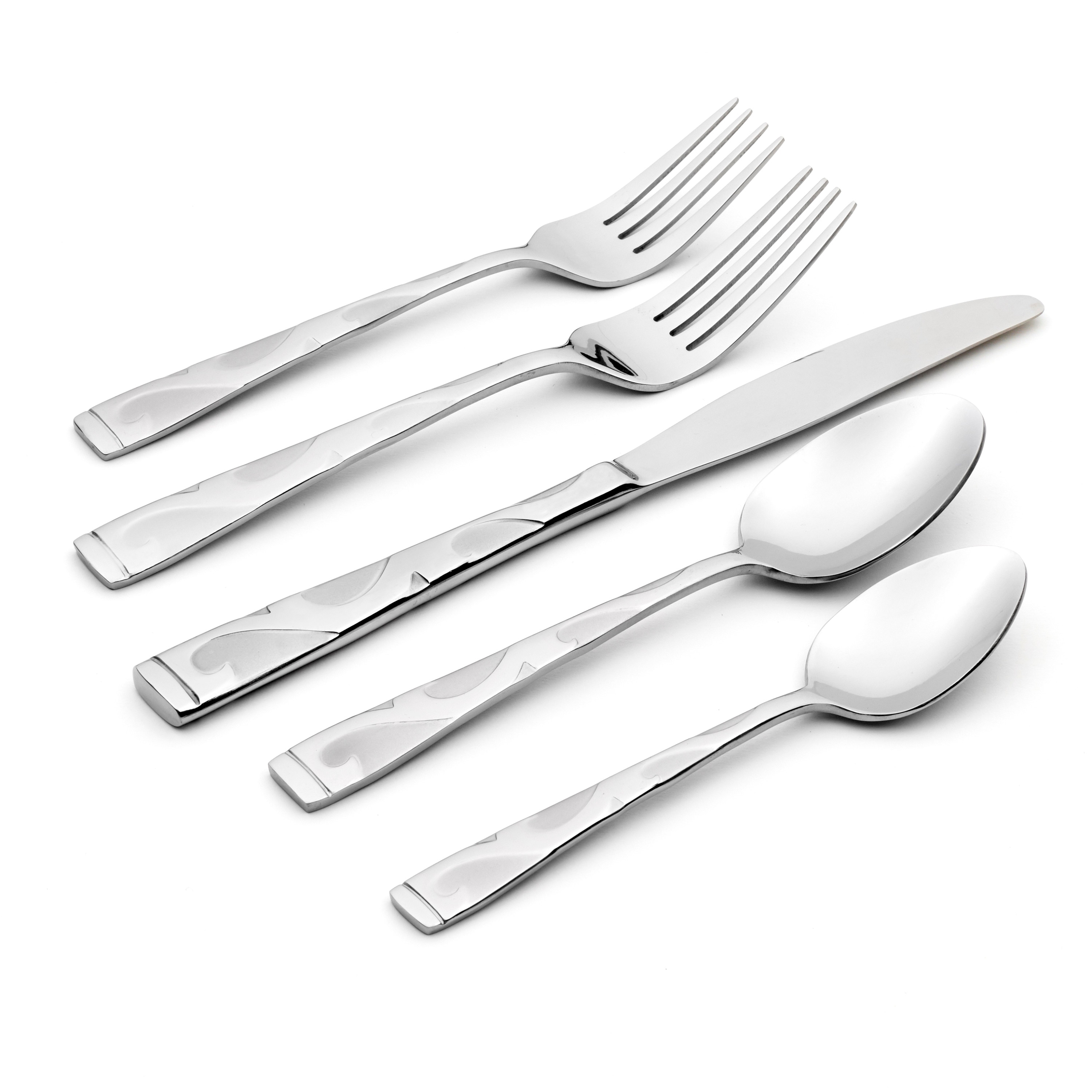 Oneida B340045B Tuscany 45 -Pieces Polished Modern Flatware