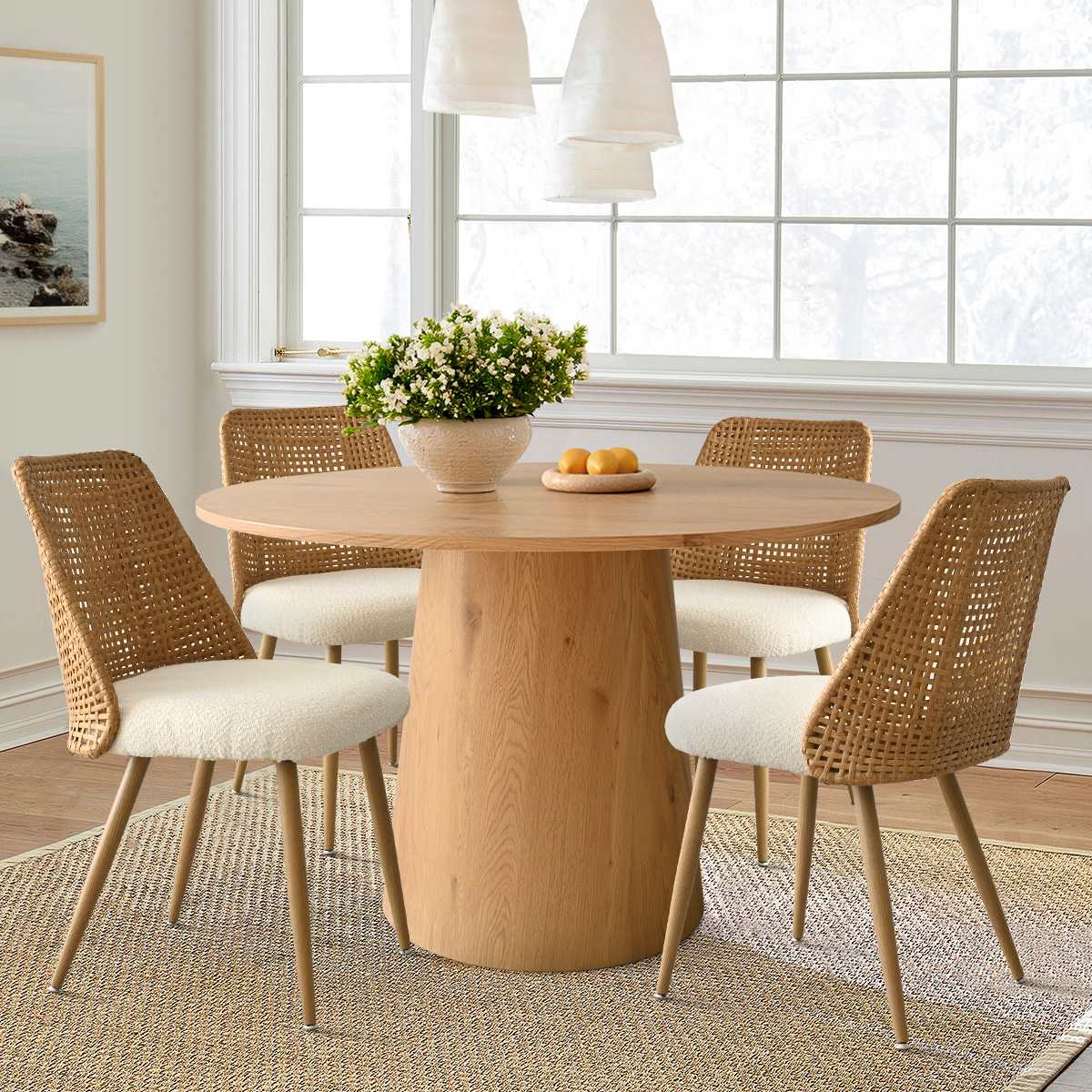 Maison Boucle MILAN-CHAIR-OAK-WH-6 Dining-Chairs - View #2