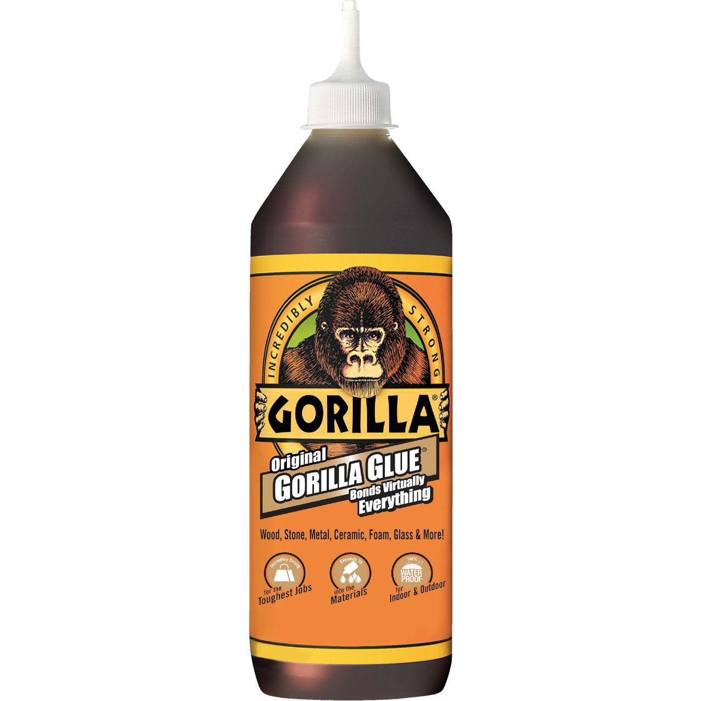 Gorilla Grip  Original Waterproof Polyurethane Glue 36 ounce Bottle Brown (Pack of 6)