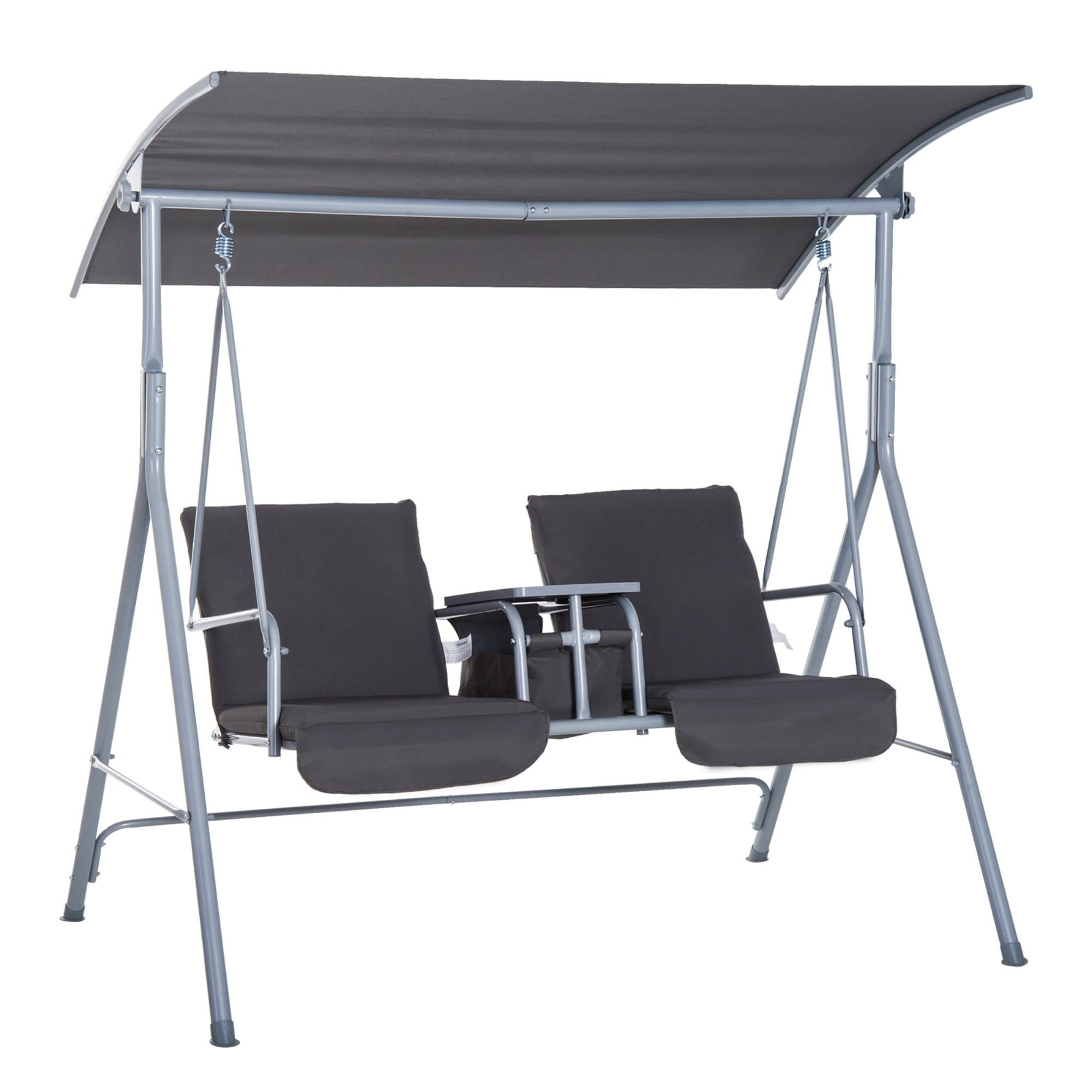 Miki Shinly AB-2566-279JJ 2-Person Swing Bench 2 -person Grey Steel Outdoor Swing