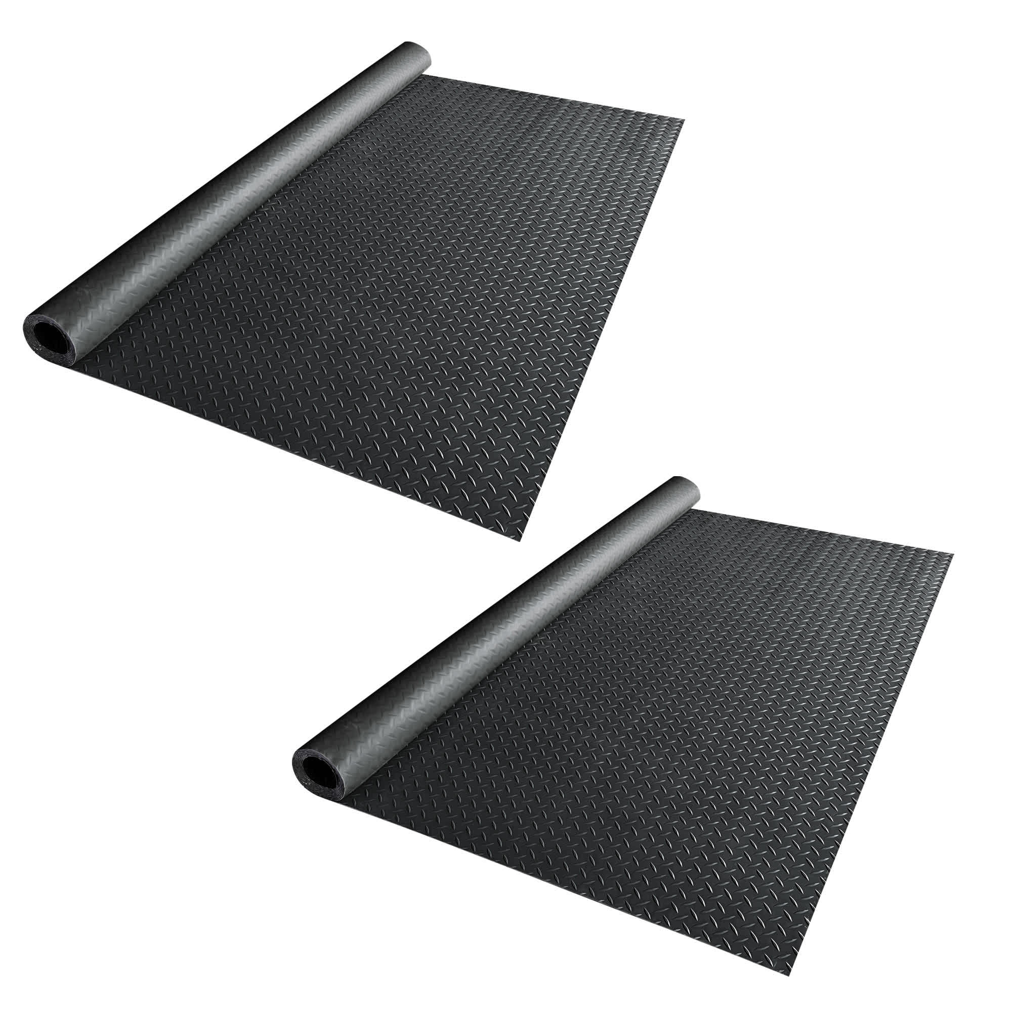 Yescom 33GFM001-13-06X2-LO Garage Floor Mat Roll Diamond Car Parking Protect Cover Trailer PVC 13x5 Ft for Under Car Boats Workshop 2 Pack