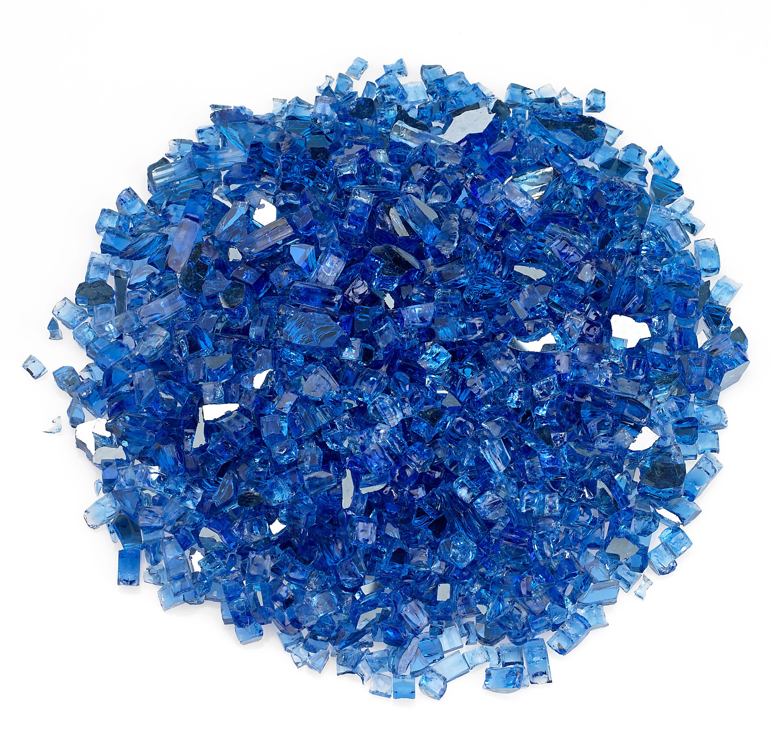 American Fire Glass Fire Glass - 1/4-in Cobalt Reflective - 10-lb Jar for Gas Fire Pits and Fireplaces #AFF-COBLRF-10-J