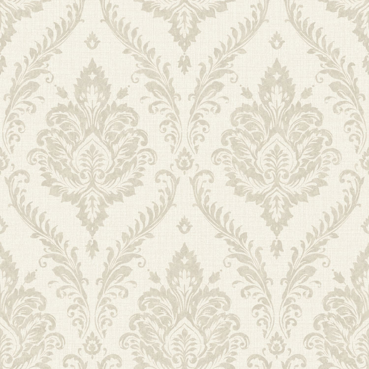 Grandeco MN3202 56-Sq. Feet Beige Vinyl Textured Damask Unpasted Wallpaper