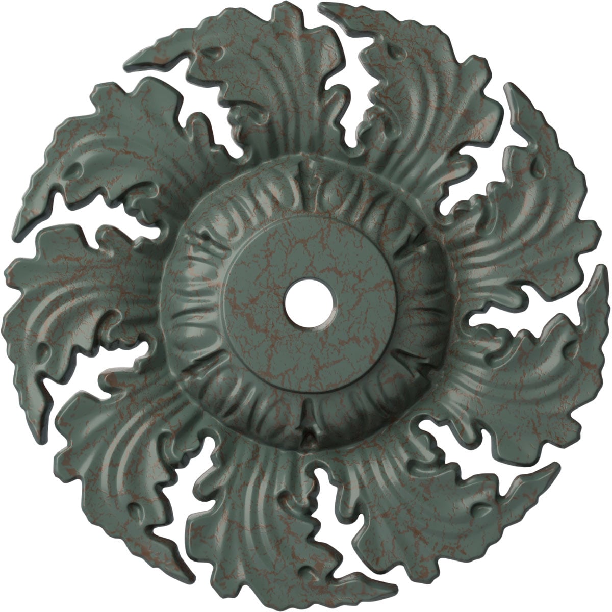 Ekena Millwork CM14NECBC Needham 14.625-in W x 14.625-in L Painted Cloud Burst Crackle Polyurethane Whole Ceiling Medallion