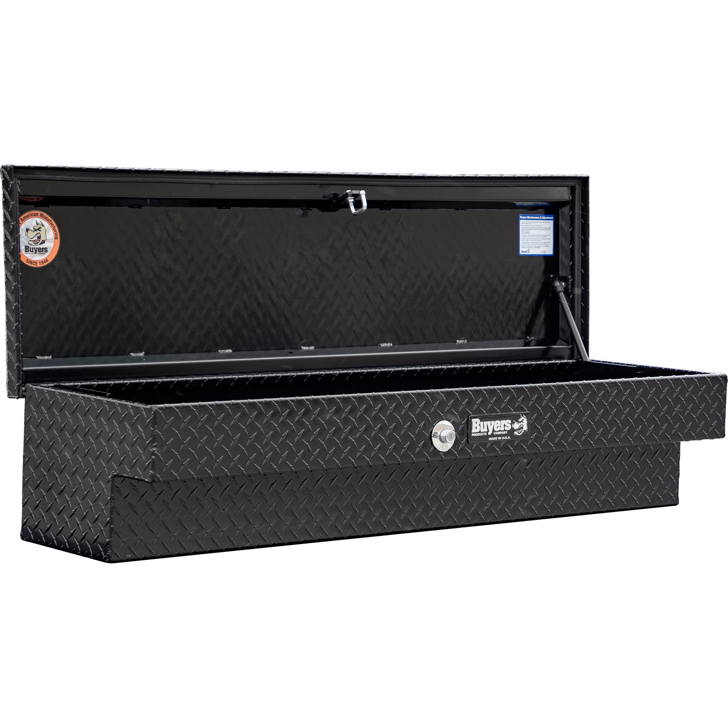 Buyers Products 37-in x 16-in x 13-in Black Diamond Tread Aluminum Side  Mount Truck Tool Box in the Truck Tool Boxes department at