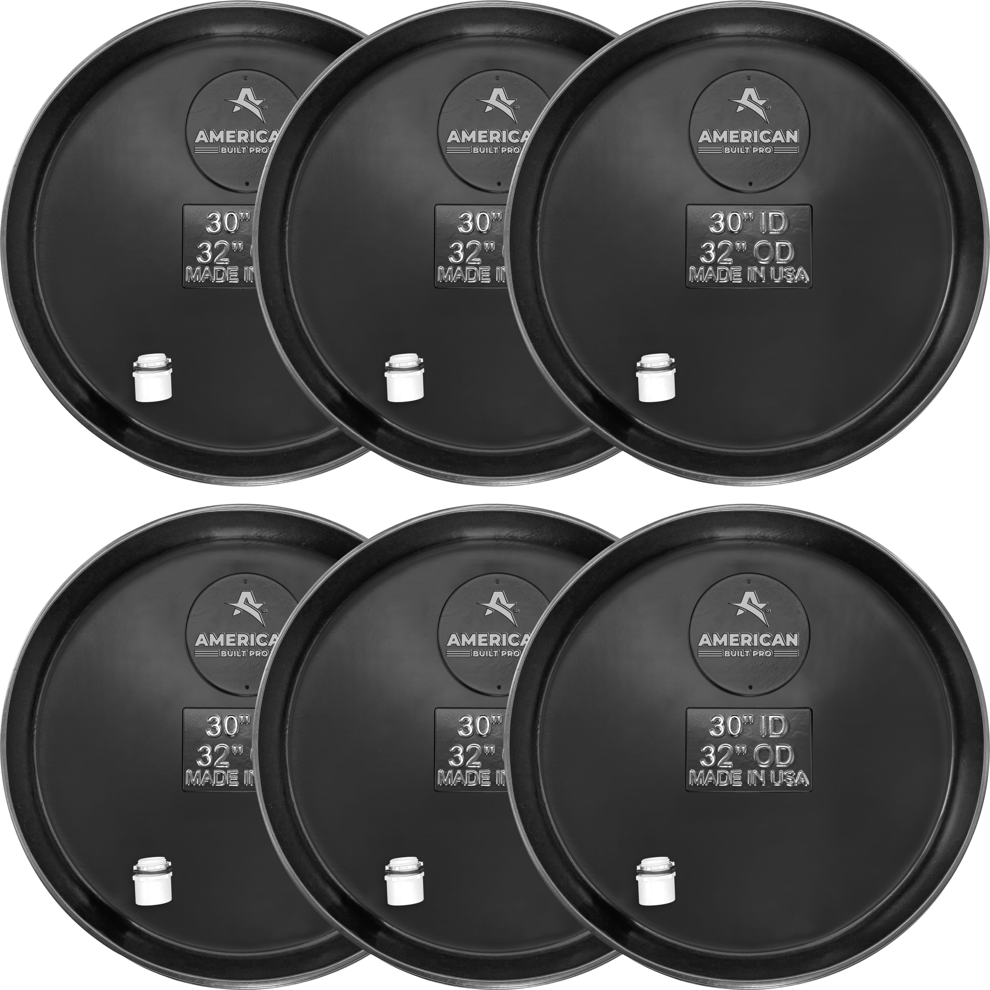 American Built Pro WHP30-UND P6 ID Plastic Water Heater Drain pan with PVC