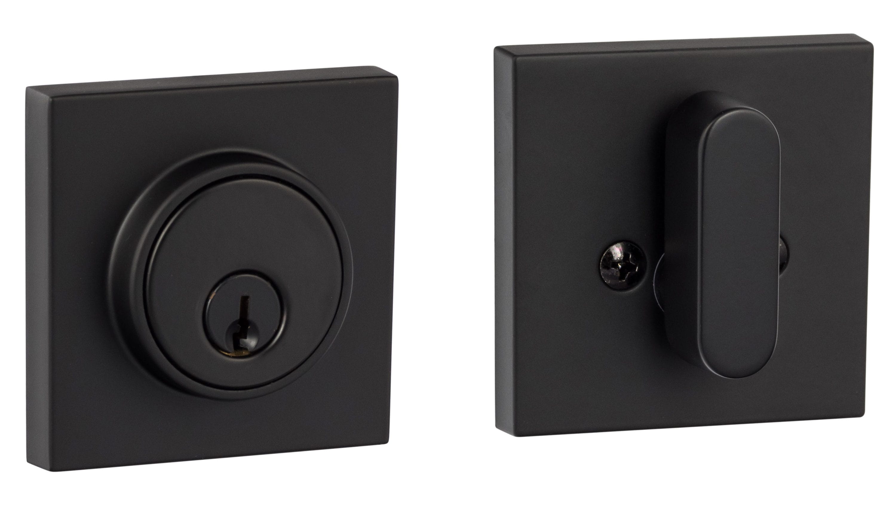 Sure-Loc Hardware DB201-SMD FBL Ridgecrest Modern Deadbolts Flat Black Single Cylinder Deadbolt