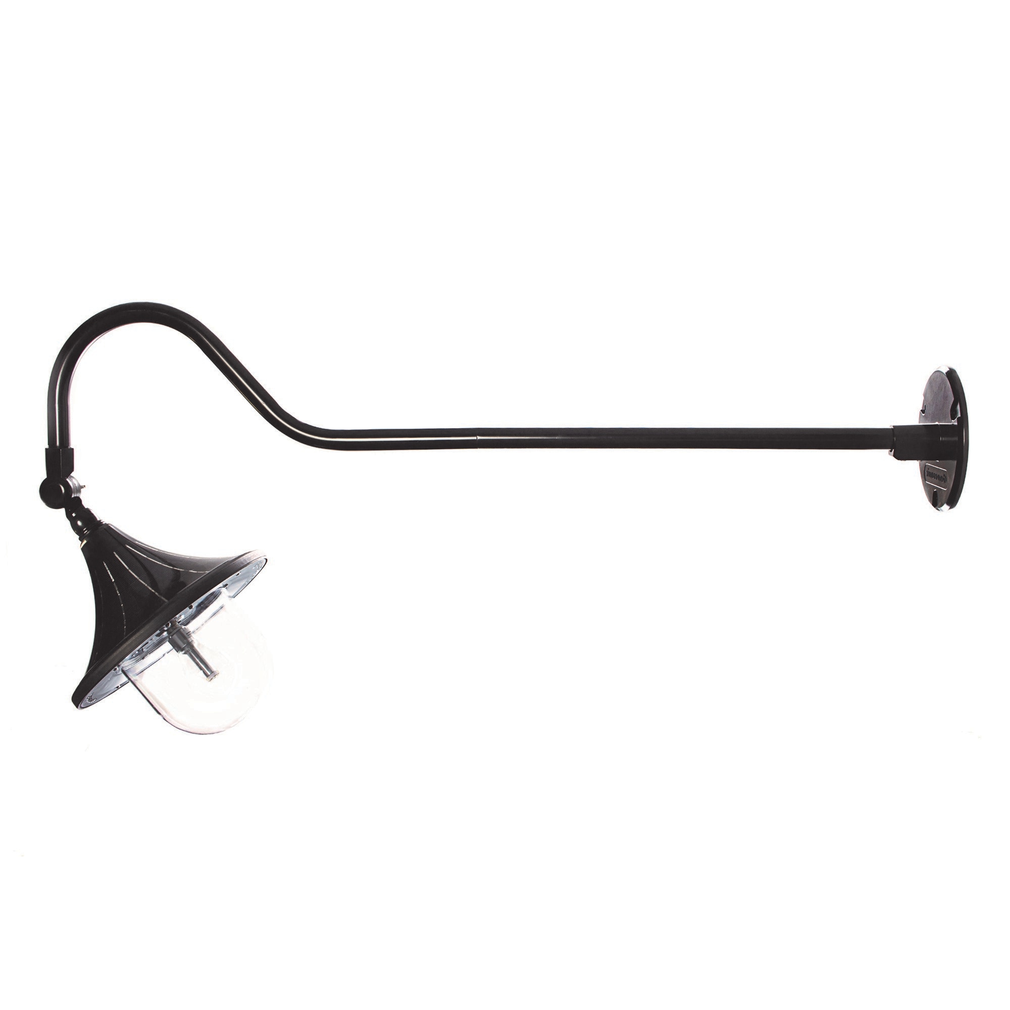 Gama Sonic 119B50044 Plaza 1 -Light 21-in H Gloss Black Solar Dusk to Dawn Outdoor Wall Light