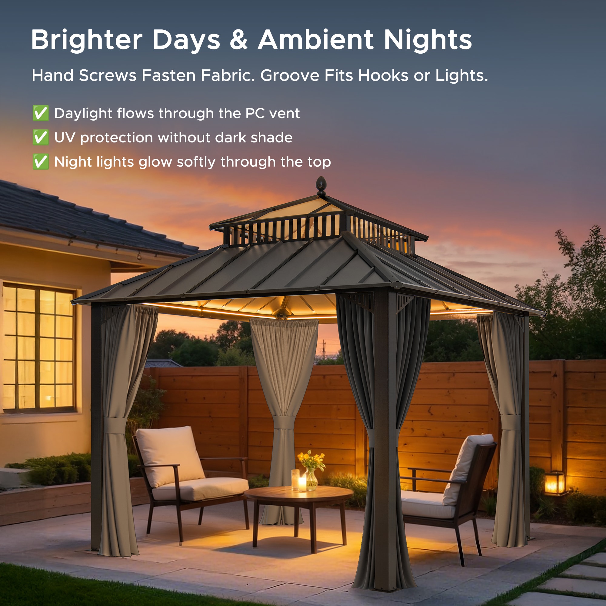 Sunjoy A10204382100 Wood-Resin-Gazebos - View #15