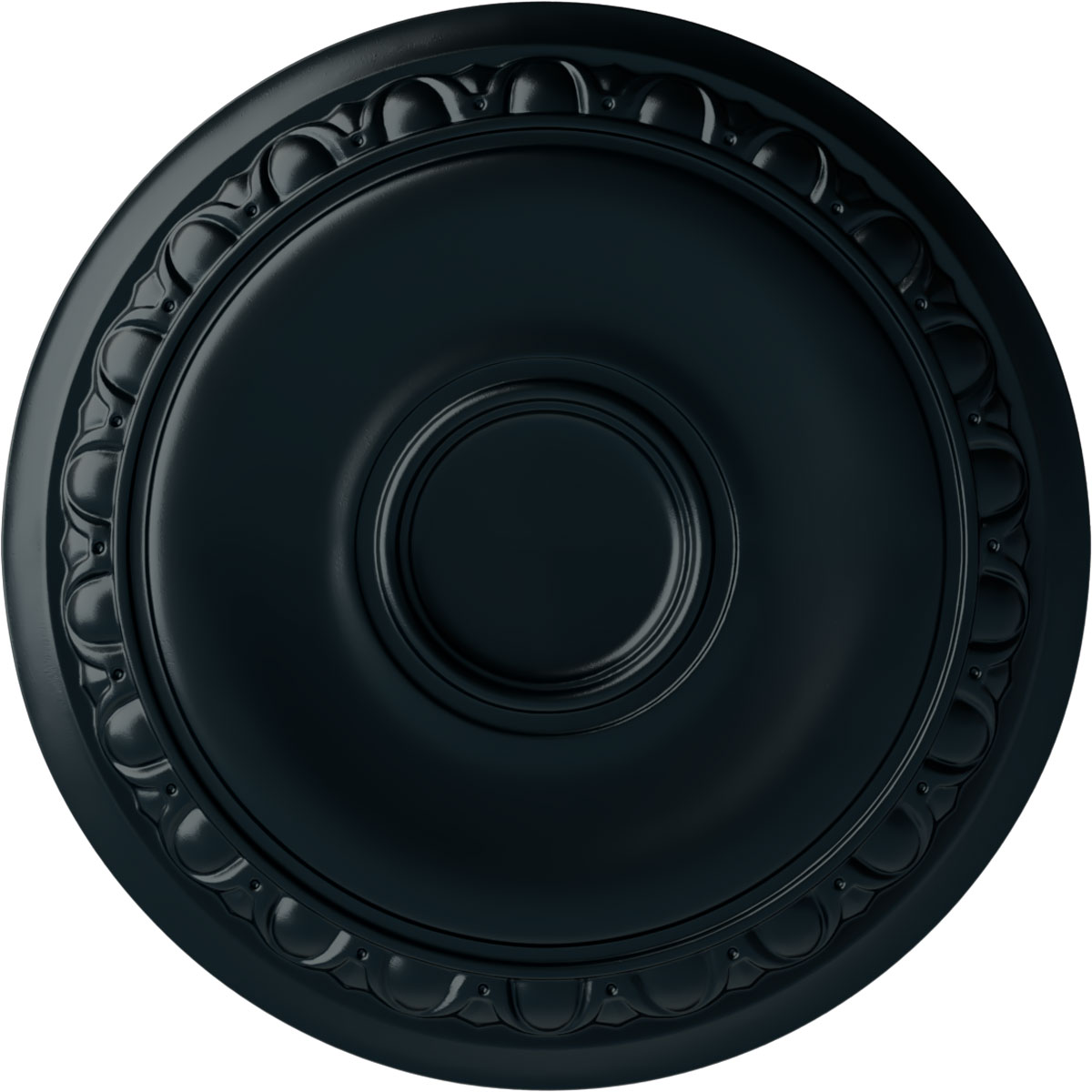 Ekena Millwork CM24CANSF Caputo 24.25-in W x 24.25-in L Painted Night Shade Polyurethane Whole Ceiling Medallion