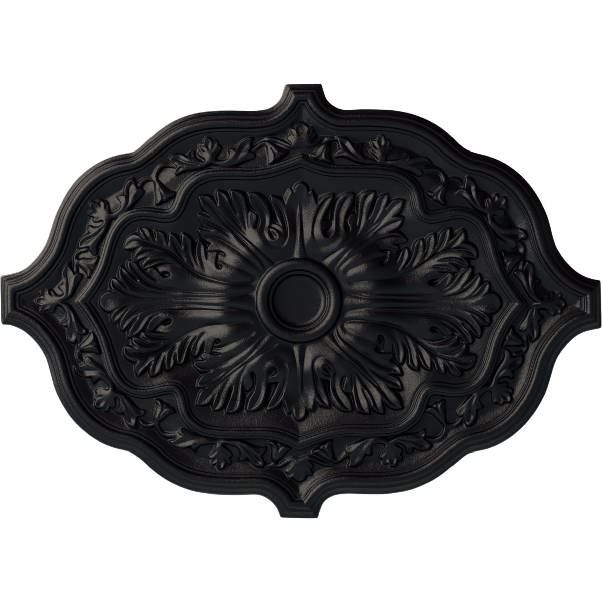 Ekena Millwork CM36X26PESGS Pesaro 36-in W x 36-in L Steel Gray Polyurethane Ceiling Medallion