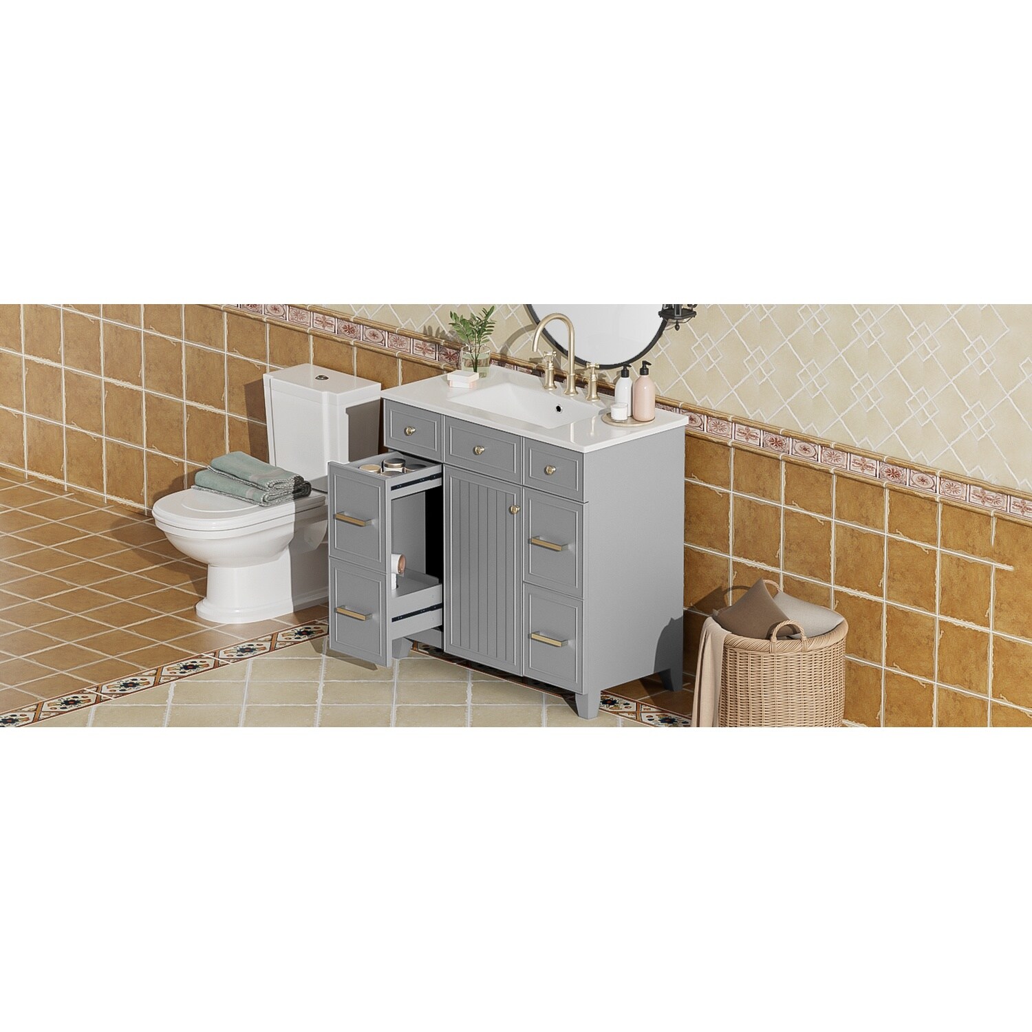 Watnature ZU8CEB7MWXR7 Bath-Vanity-Combo - View #7