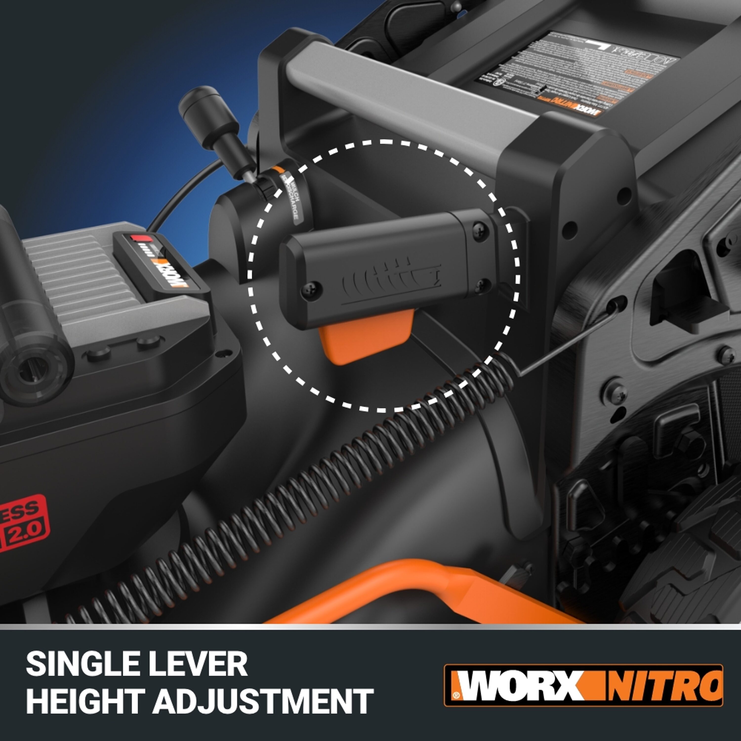 WORX NITRO POWER SHARE 40 volt 21 in Cordless Self propelled 5 Ah