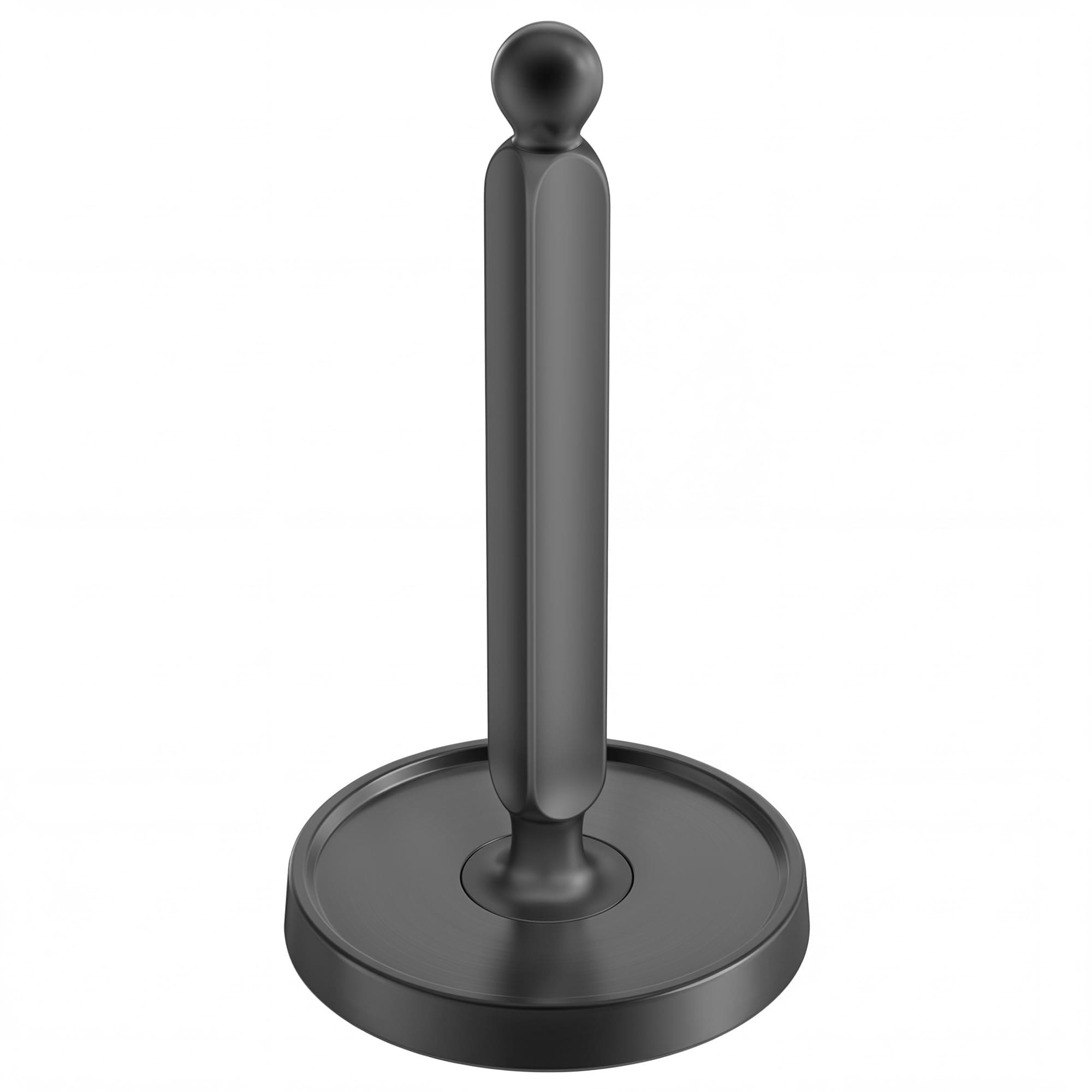 Atensils  Countertop Paper Towel Holder with Damping Friction Spindle Weighted Non-Slip Base Stainless Steel Free Standing Roll Dispenser Stand