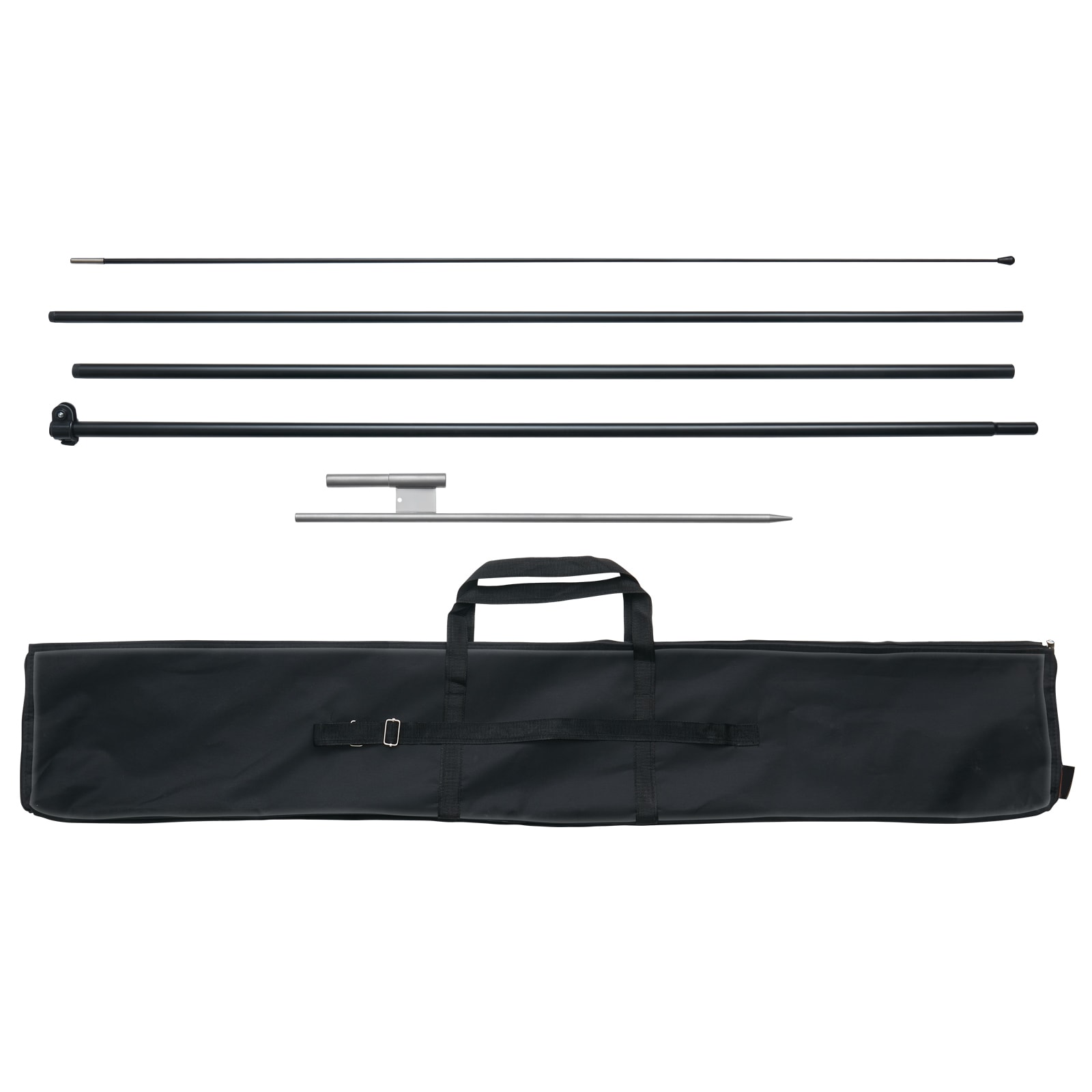 VEVOR Feather Flag Pole Kit  Swooper Flag Pole Set 16.3 ft  Sign Flag Poles for Business Advertising Flags Outdoor  with A Ground Stake and Carrying Bag (Flag Not Included)